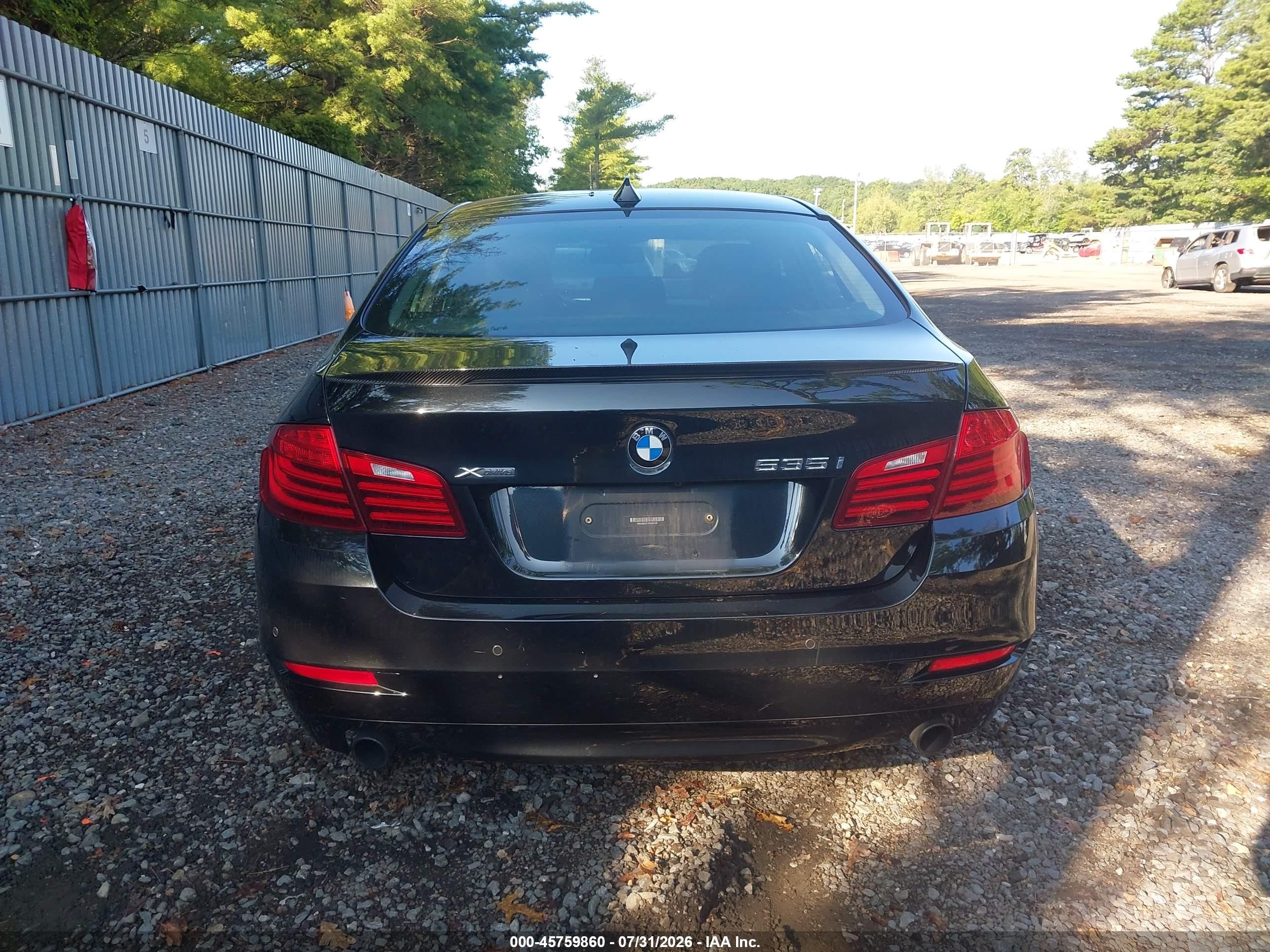 2014 Bmw 535i Xdrive Black vin: WBA5B3C51ED535134