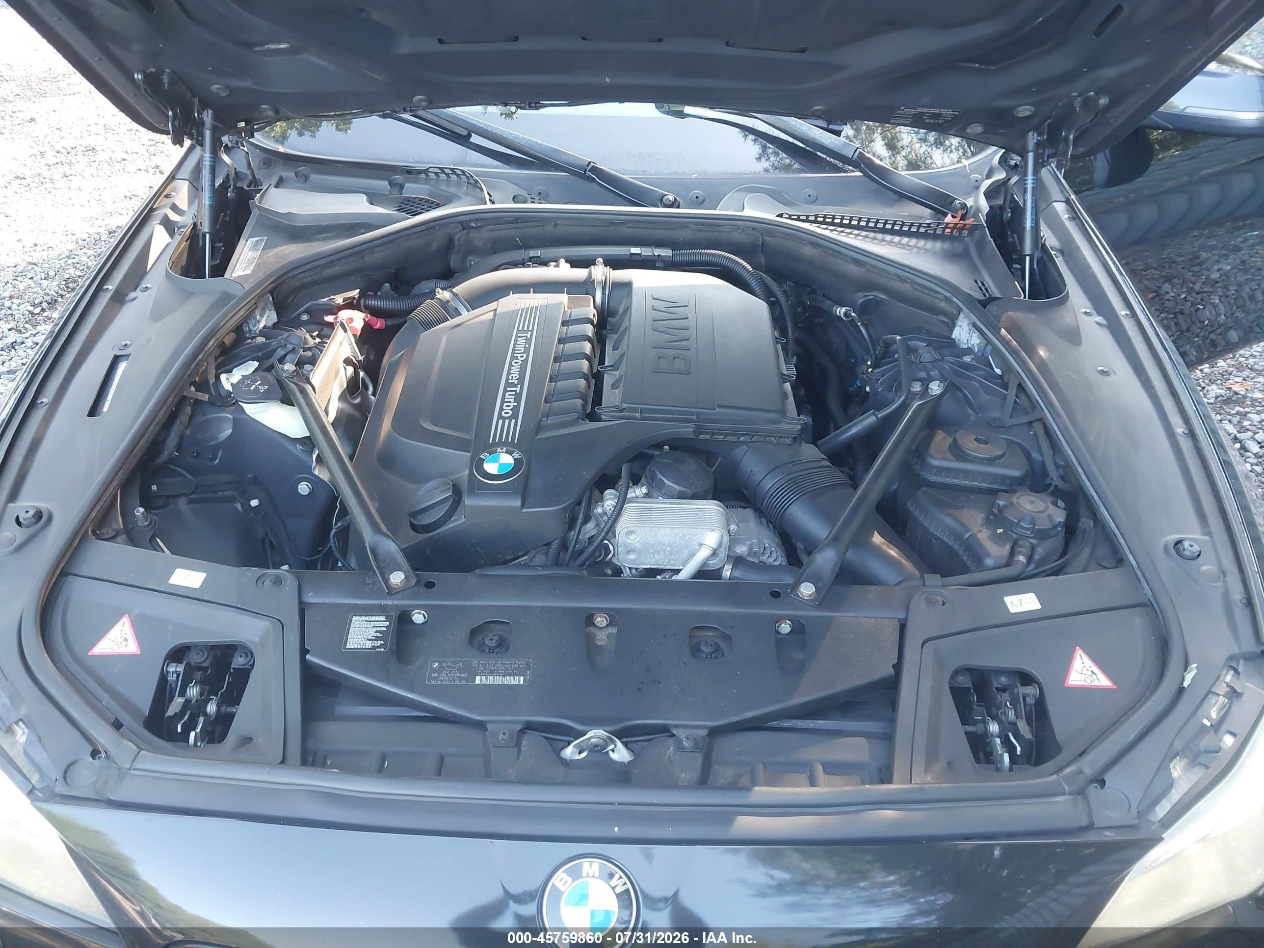 2014 Bmw 535i Xdrive Black vin: WBA5B3C51ED535134