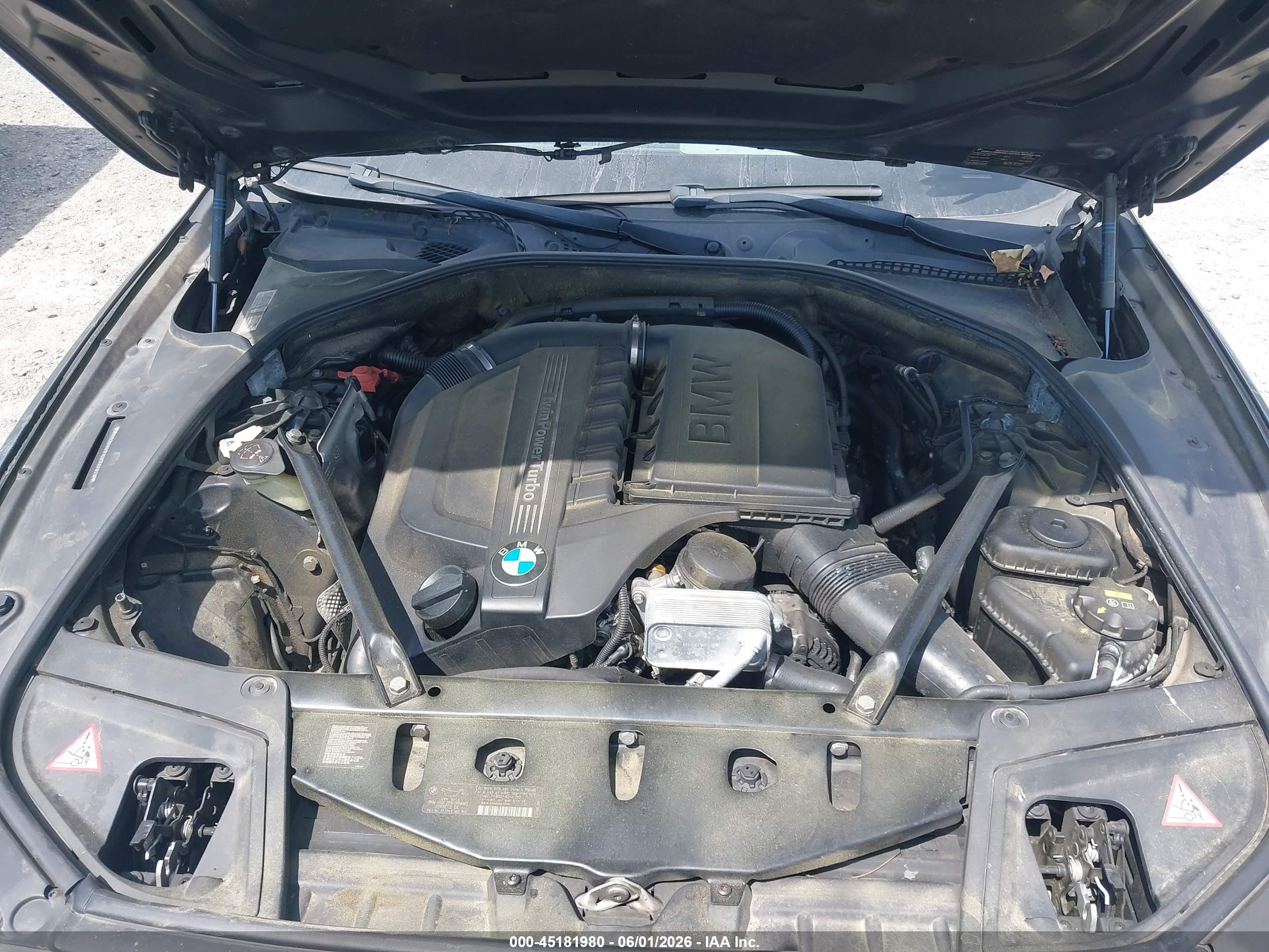 2014 Bmw 535i Xdrive Gray vin: WBA5B3C51ED537370