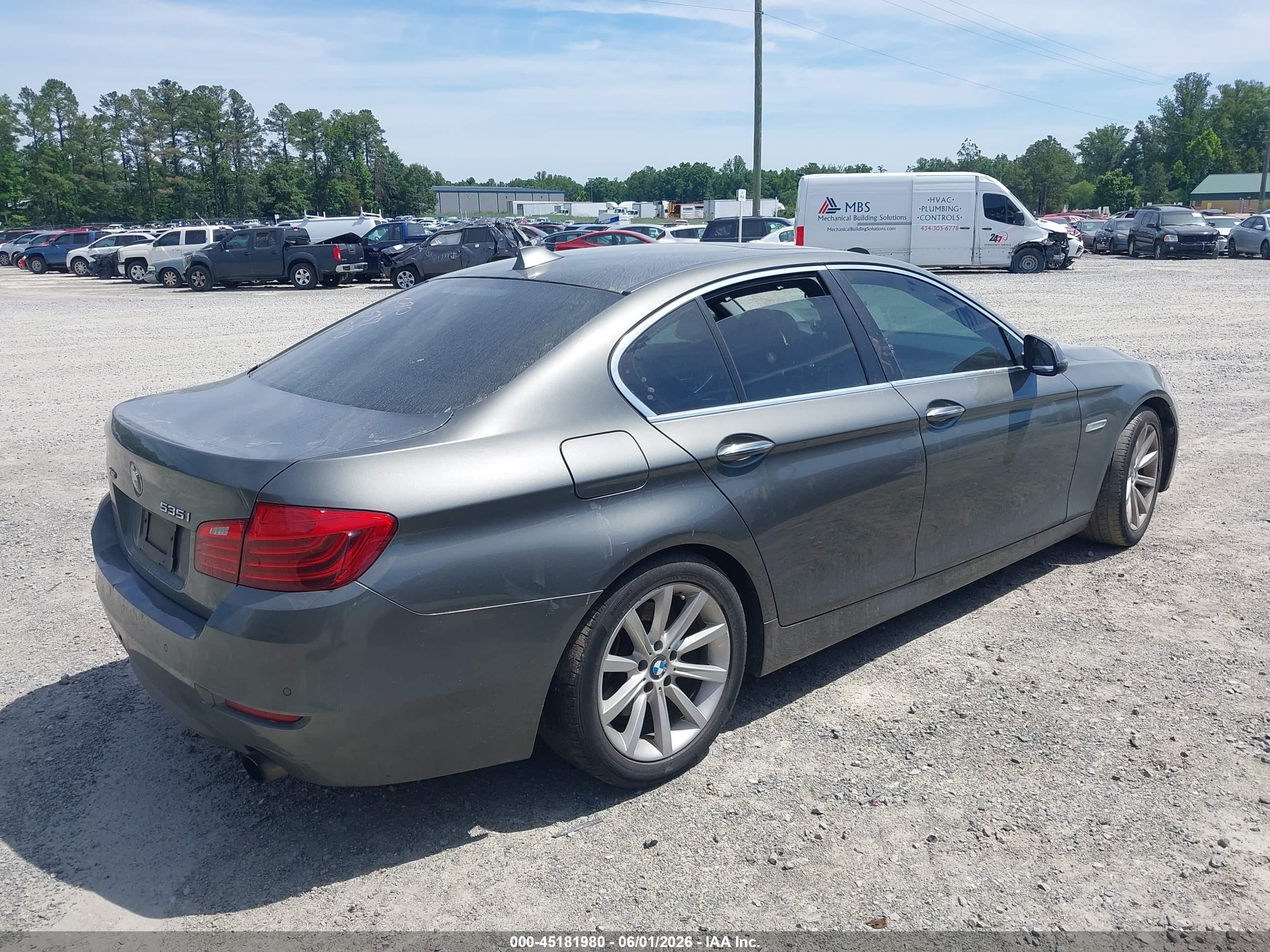 2014 Bmw 535i Xdrive Gray vin: WBA5B3C51ED537370