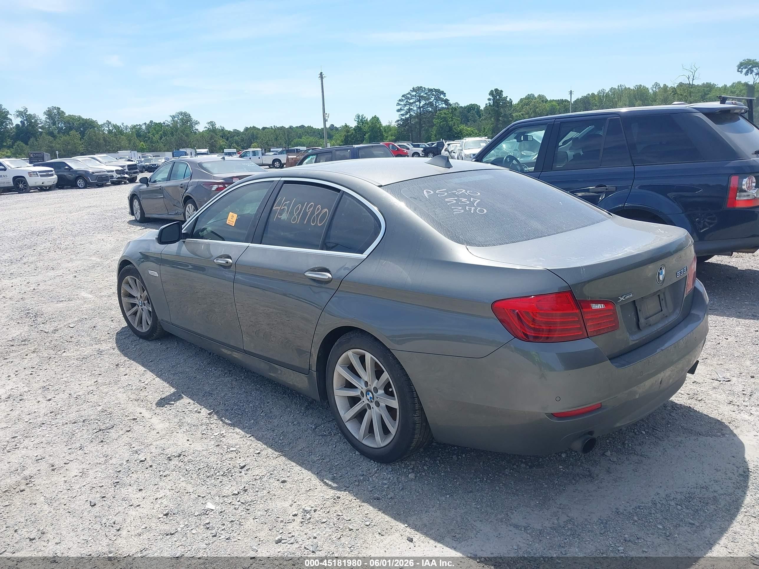 2014 Bmw 535i Xdrive Gray vin: WBA5B3C51ED537370