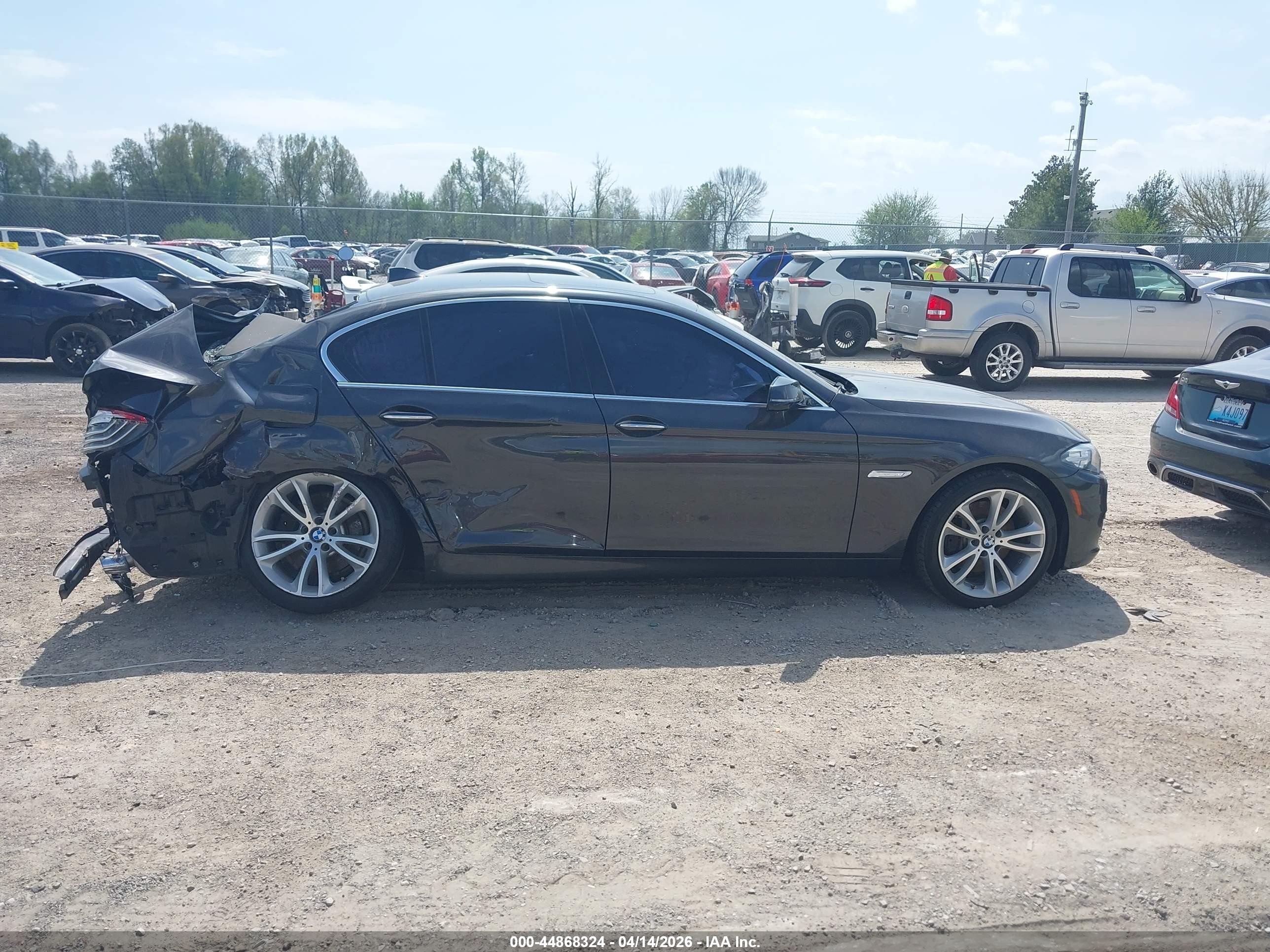 2014 Bmw 535i Xdrive Gray vin: WBA5B3C51ED538289