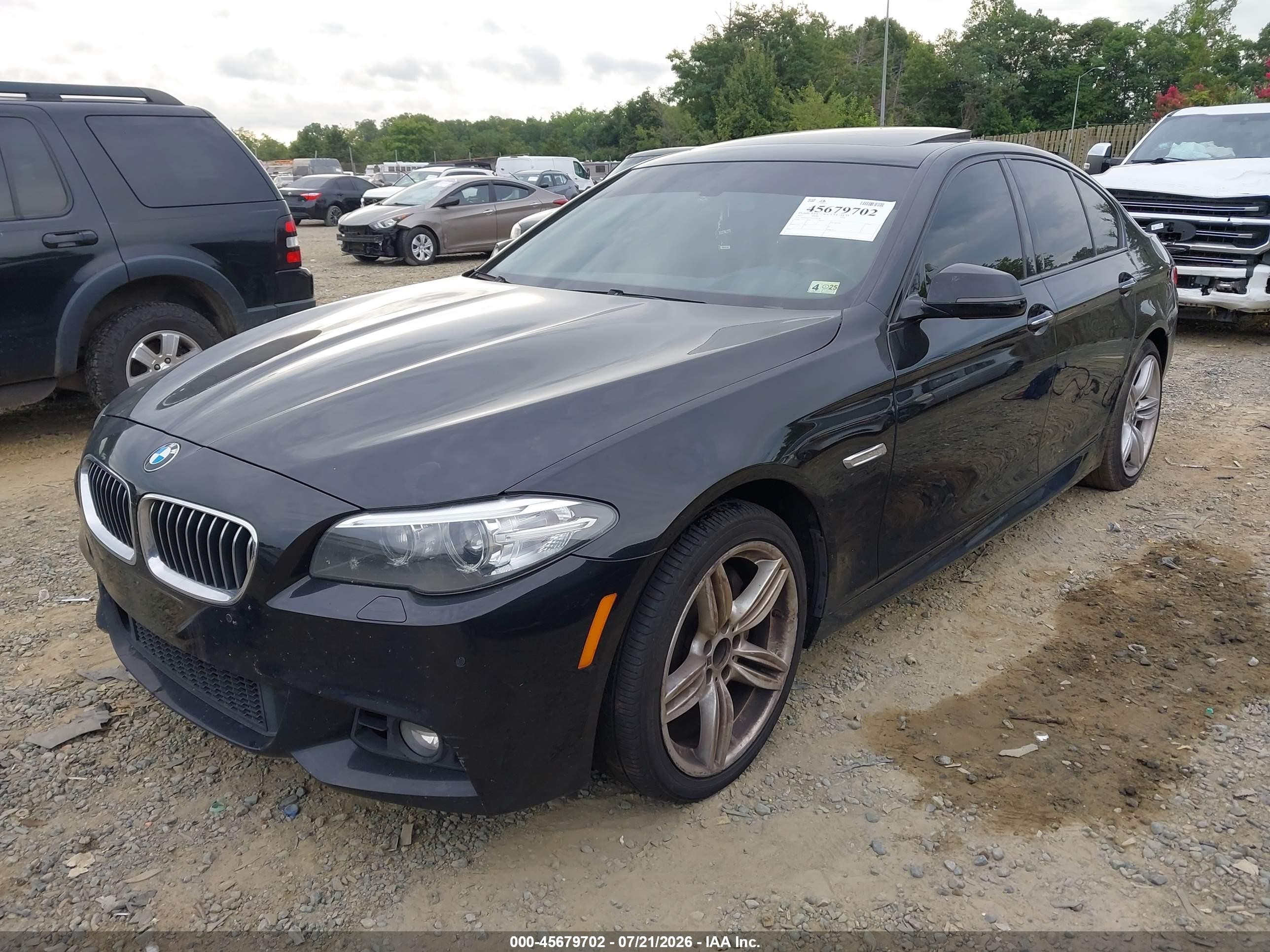 2014 Bmw 535i Xdrive Black vin: WBA5B3C51ED538518