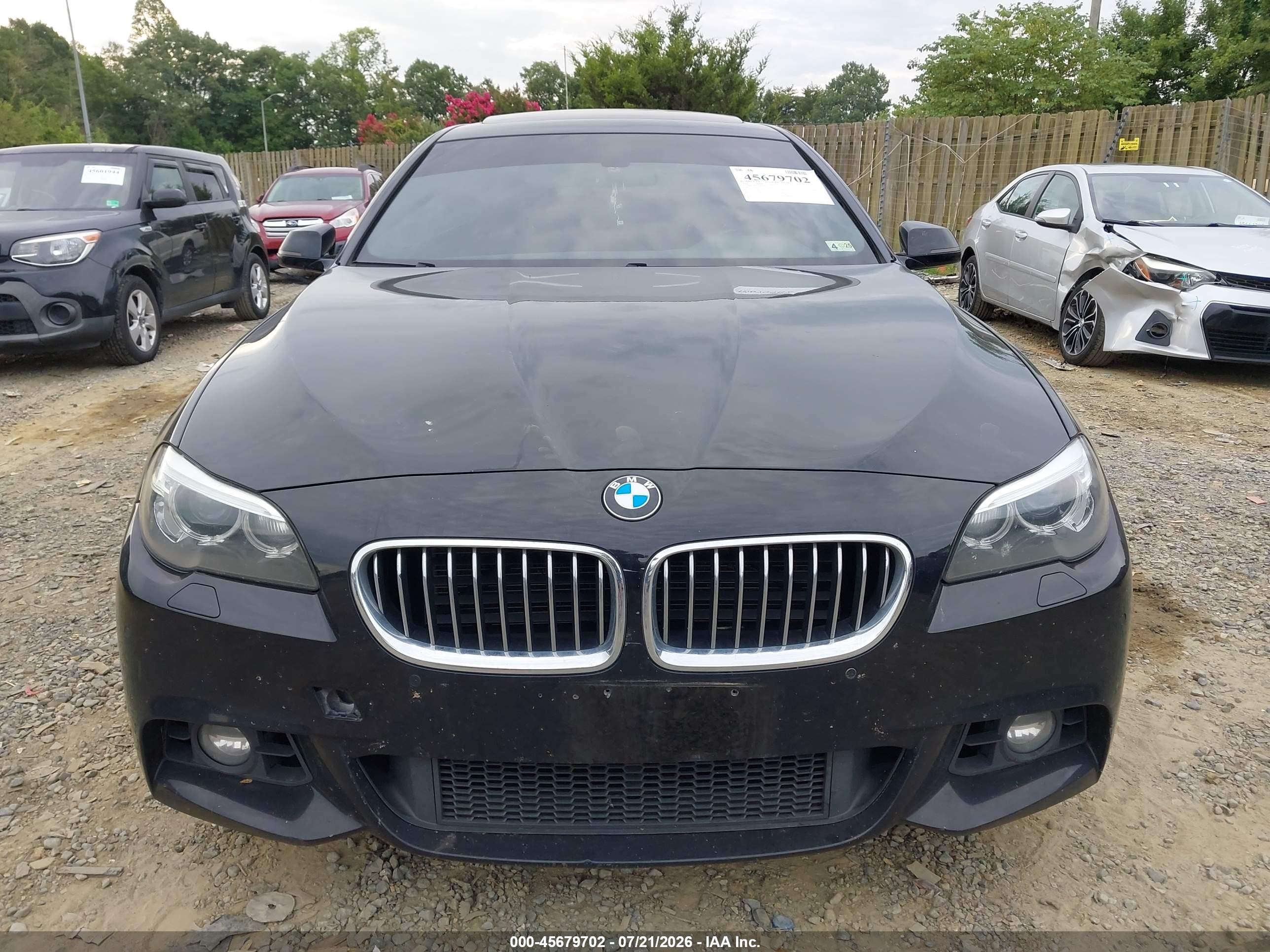 2014 Bmw 535i Xdrive Black vin: WBA5B3C51ED538518