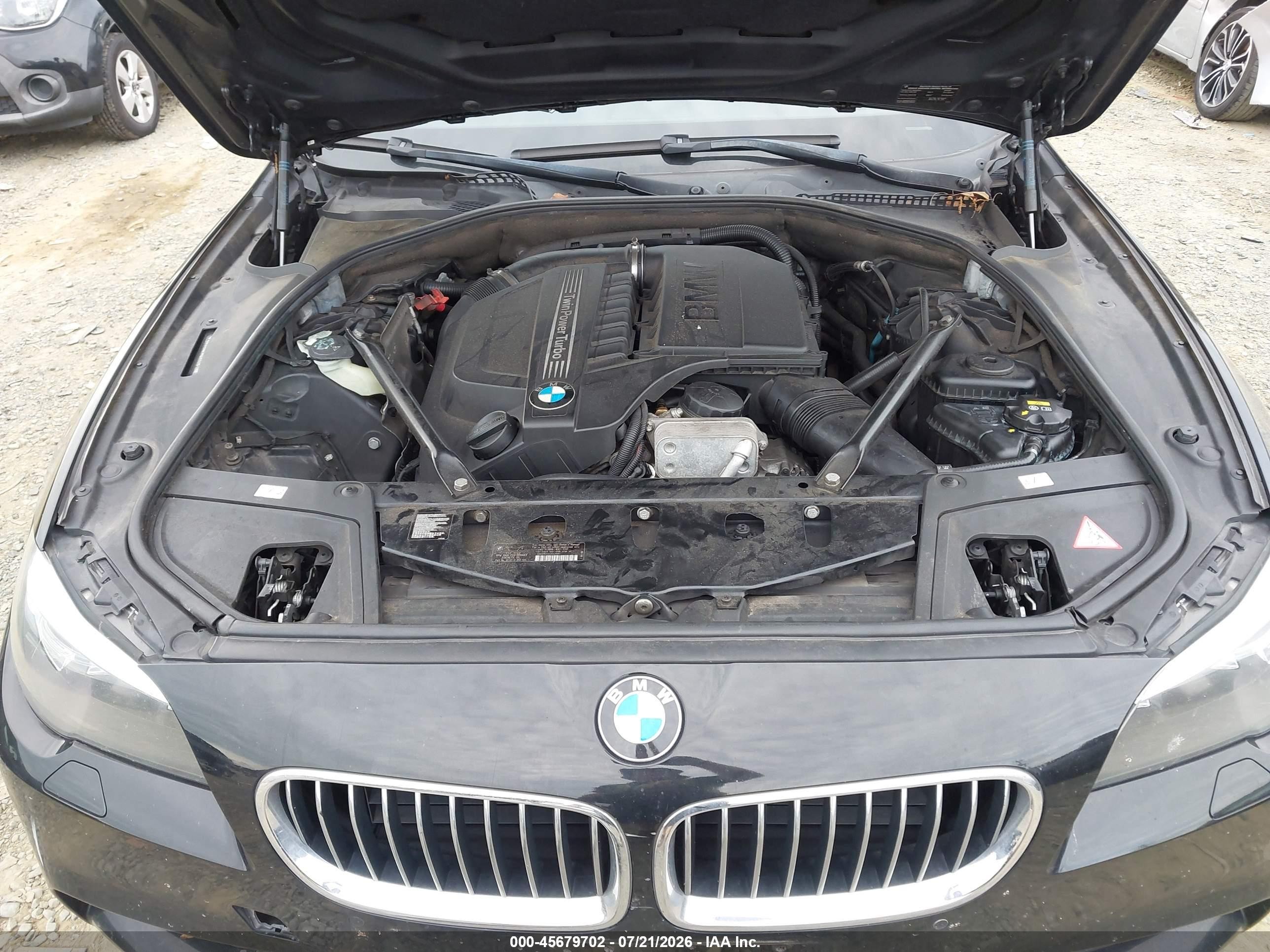 2014 Bmw 535i Xdrive Black vin: WBA5B3C51ED538518