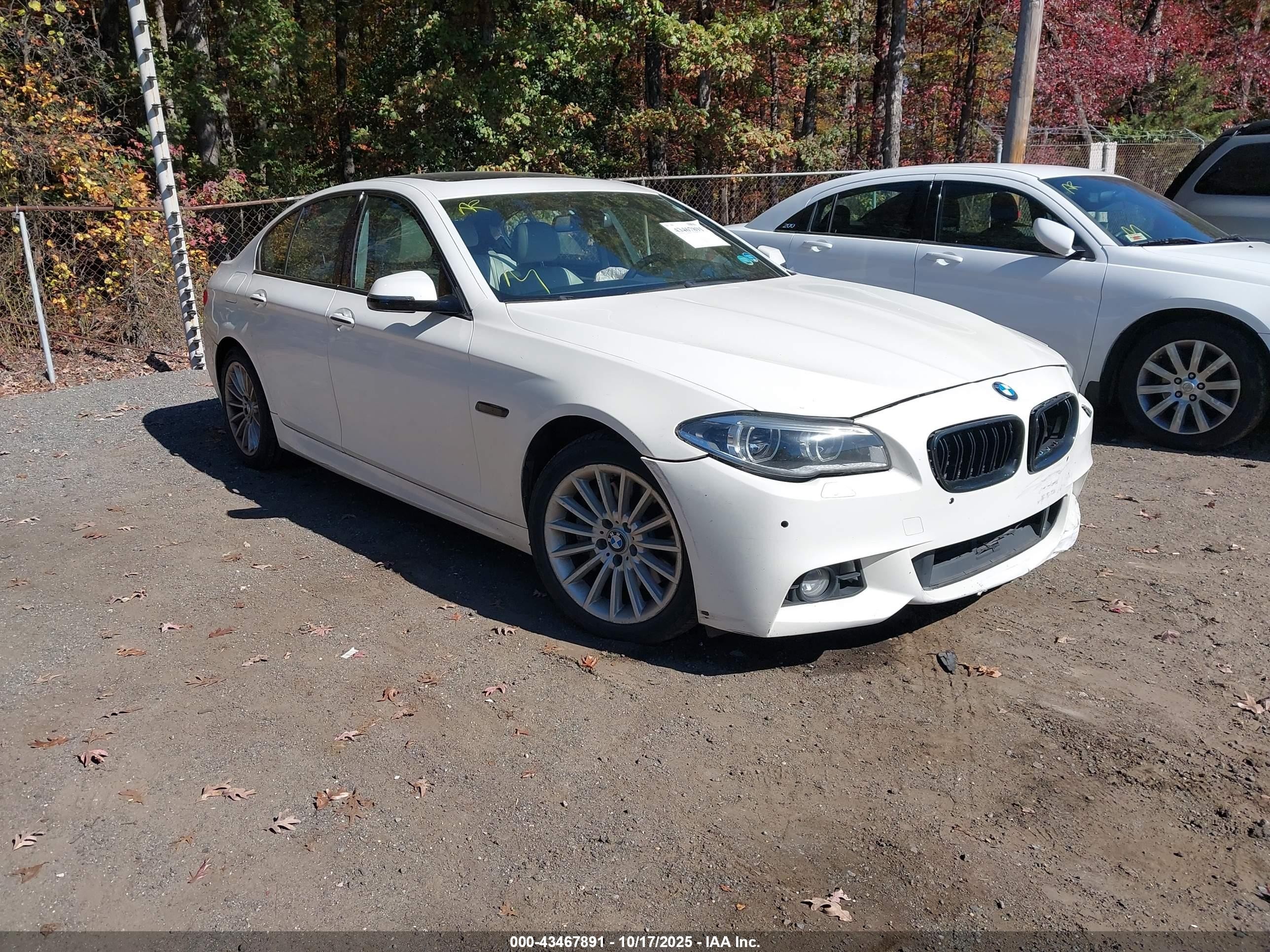 2015 Bmw 535i Xdrive White vin: WBA5B3C51FD540769
