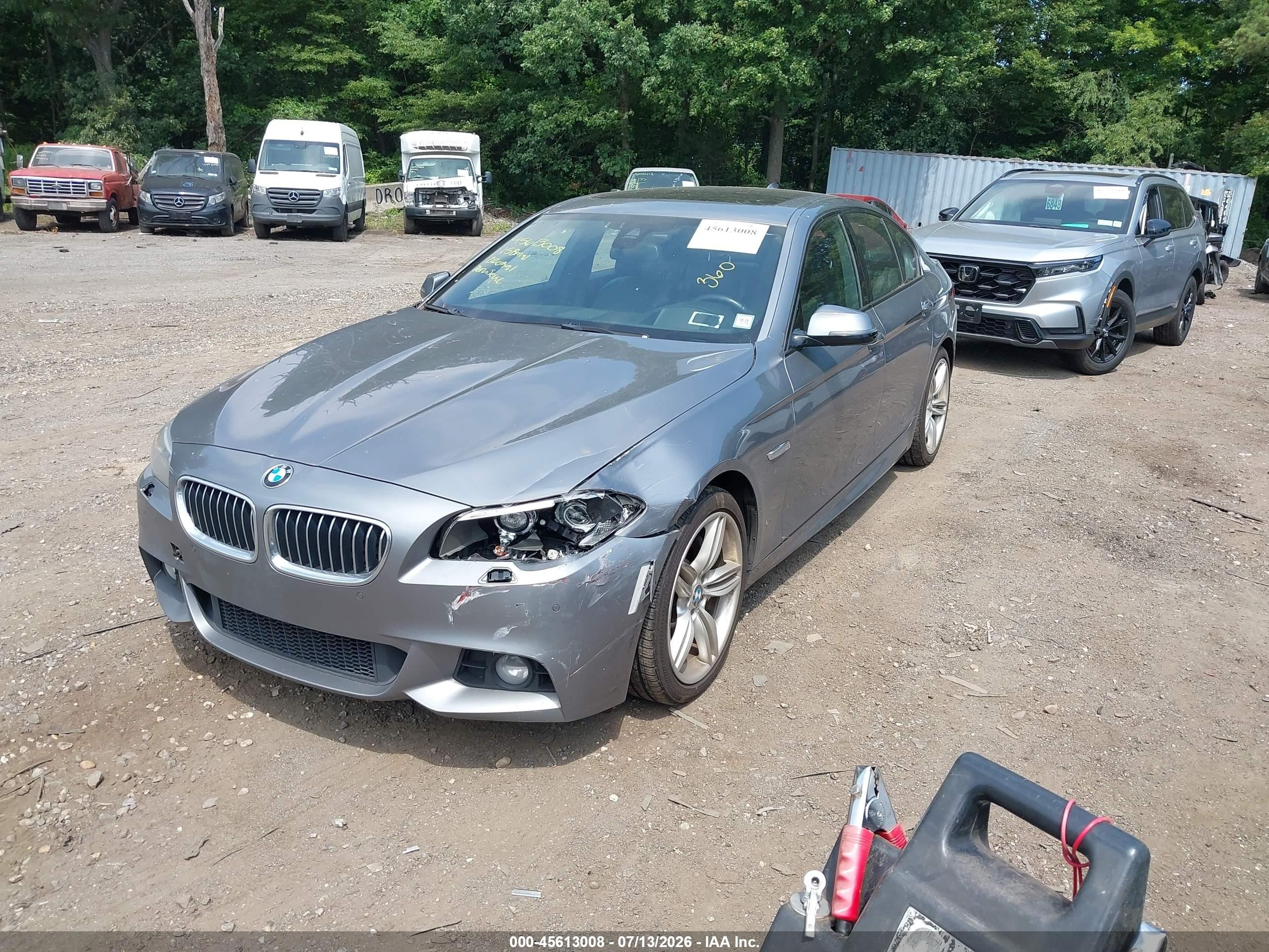 2015 Bmw 535i Xdrive Gray vin: WBA5B3C51FD543056