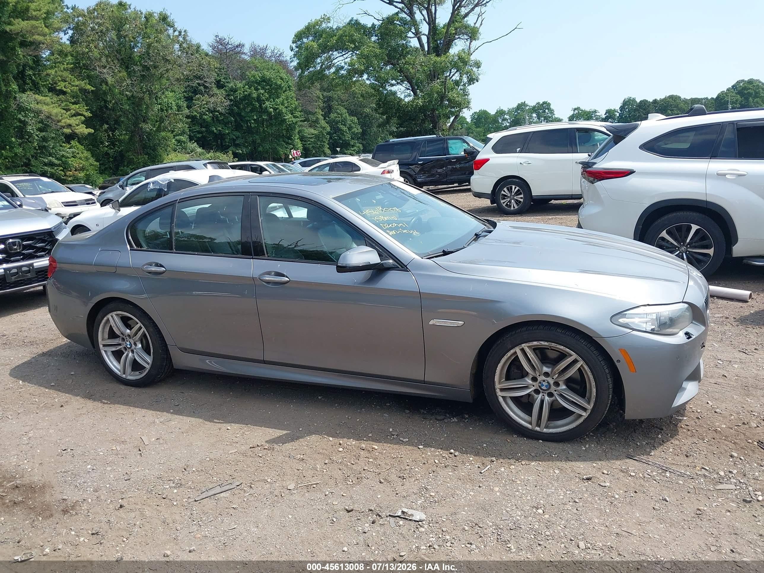 2015 Bmw 535i Xdrive Gray vin: WBA5B3C51FD543056