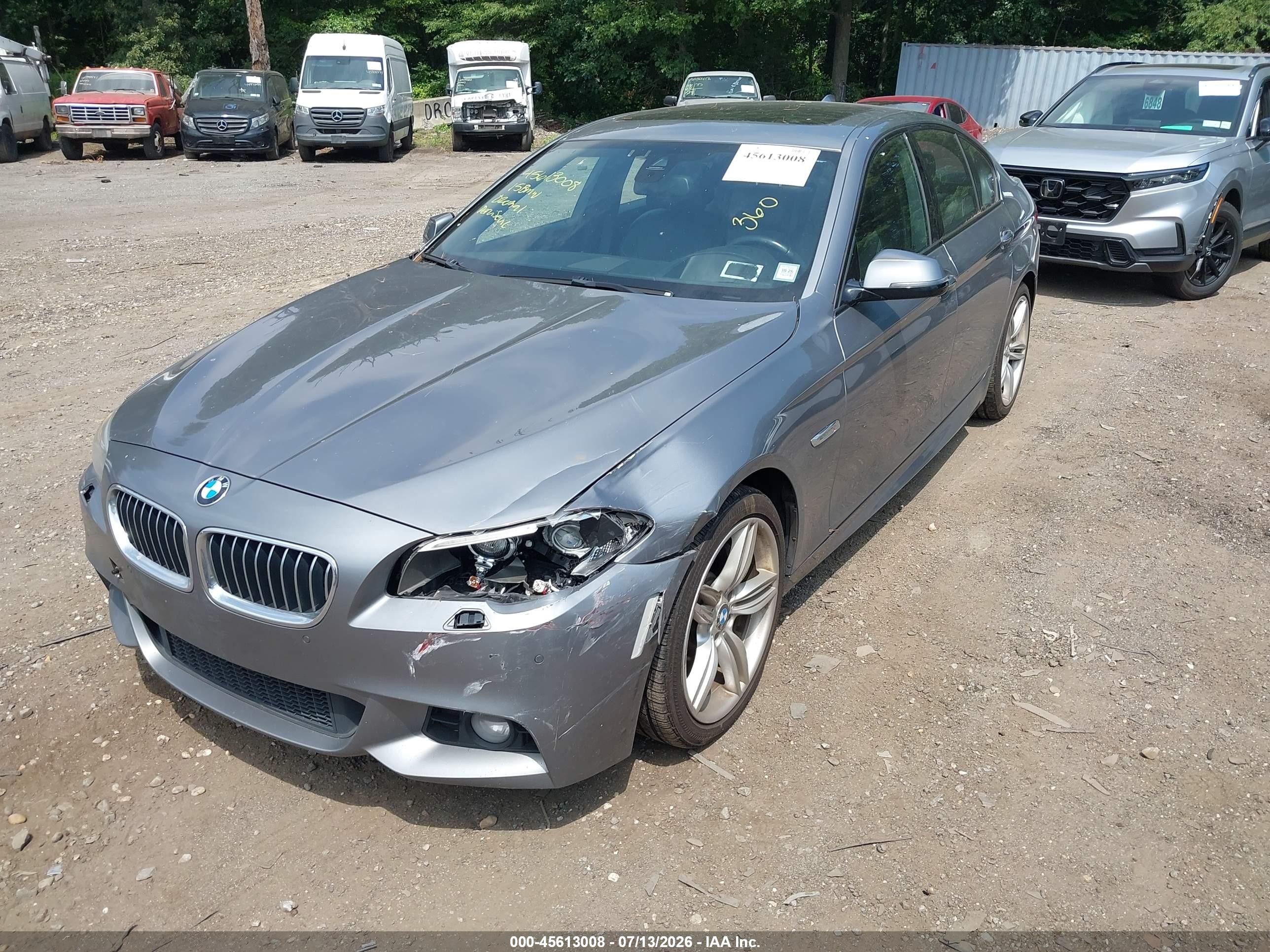 2015 Bmw 535i Xdrive Gray vin: WBA5B3C51FD543056