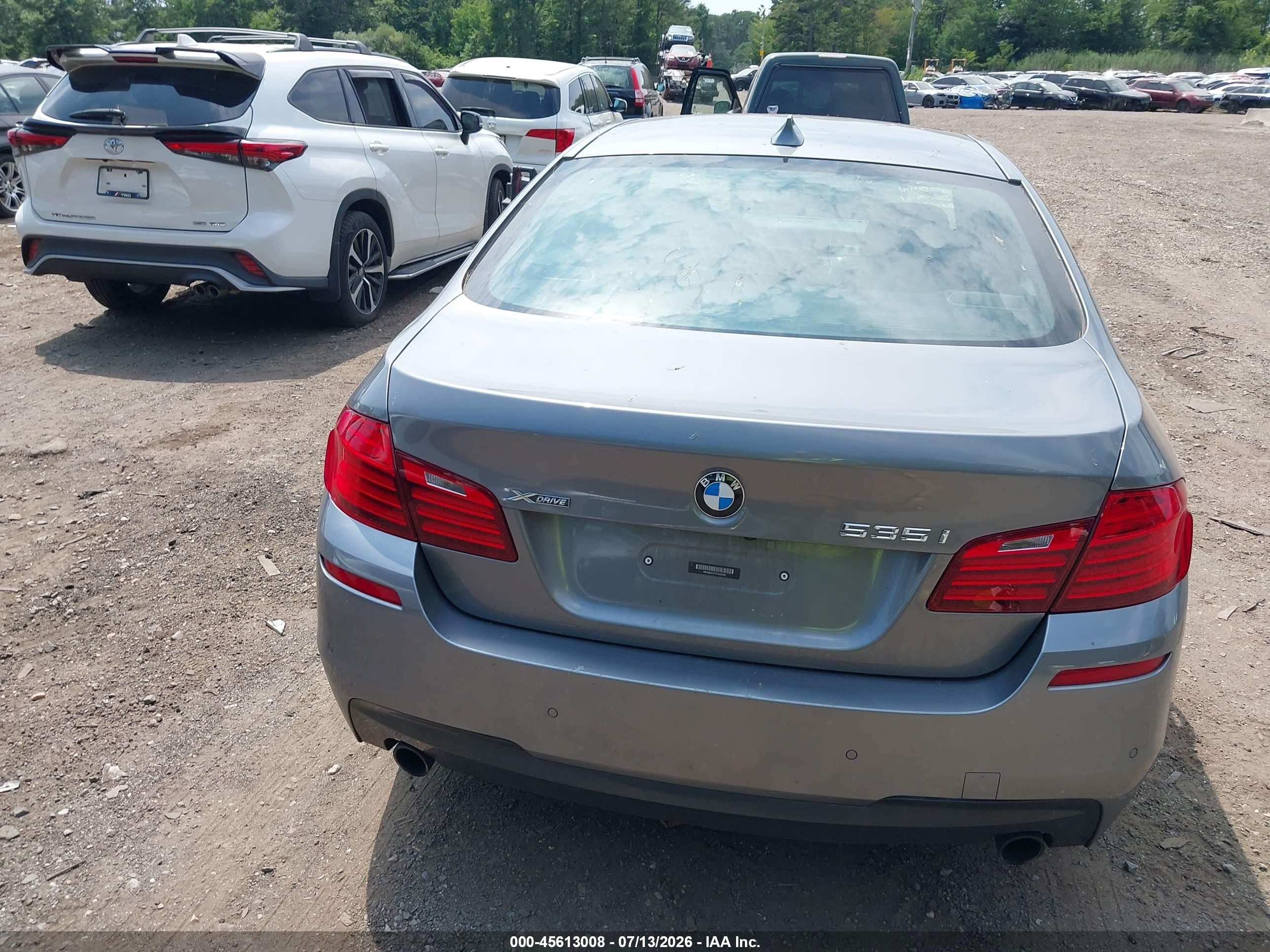 2015 Bmw 535i Xdrive Gray vin: WBA5B3C51FD543056