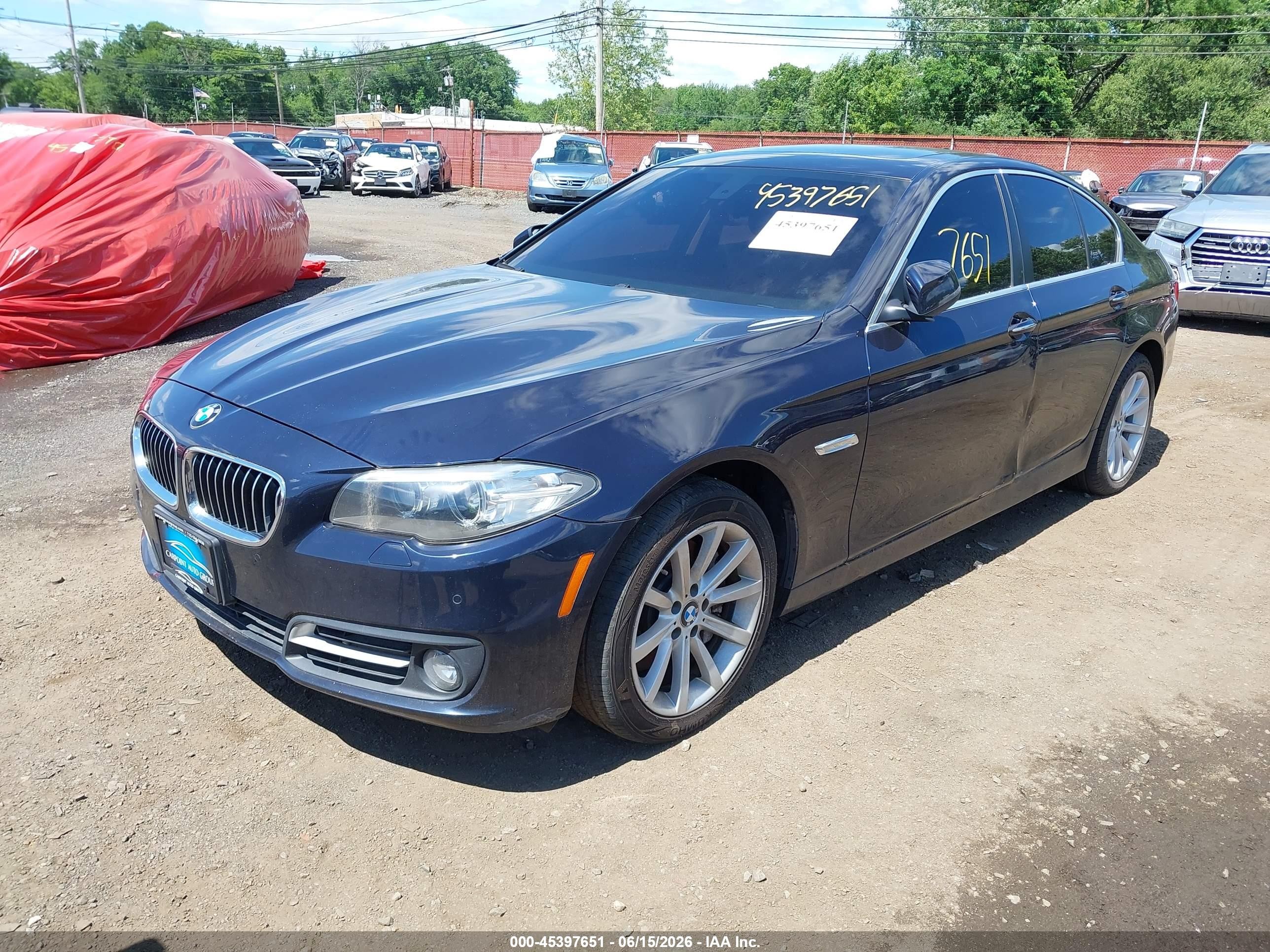 2015 Bmw 535i Xdrive Blue vin: WBA5B3C51FD545096