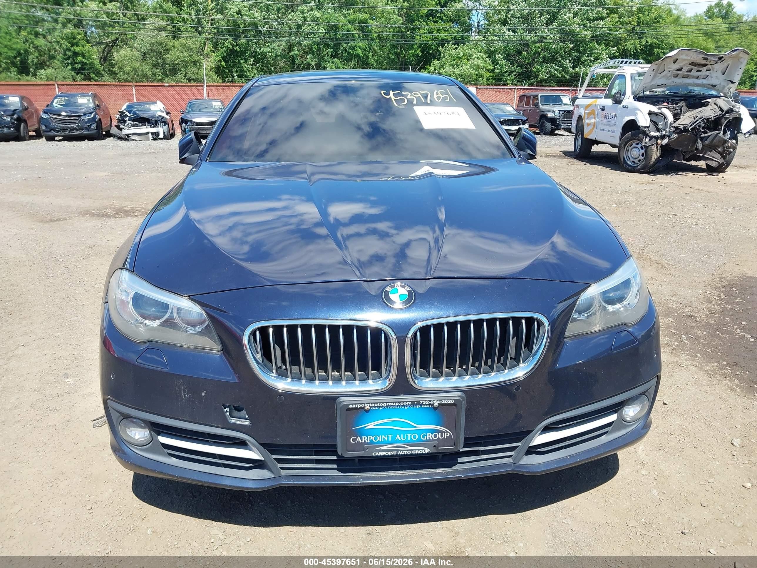 2015 Bmw 535i Xdrive Blue vin: WBA5B3C51FD545096