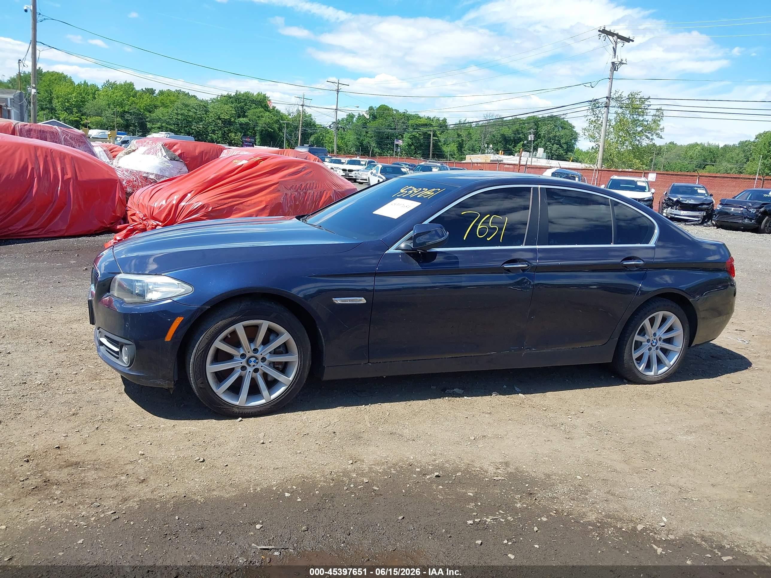 2015 Bmw 535i Xdrive Blue vin: WBA5B3C51FD545096