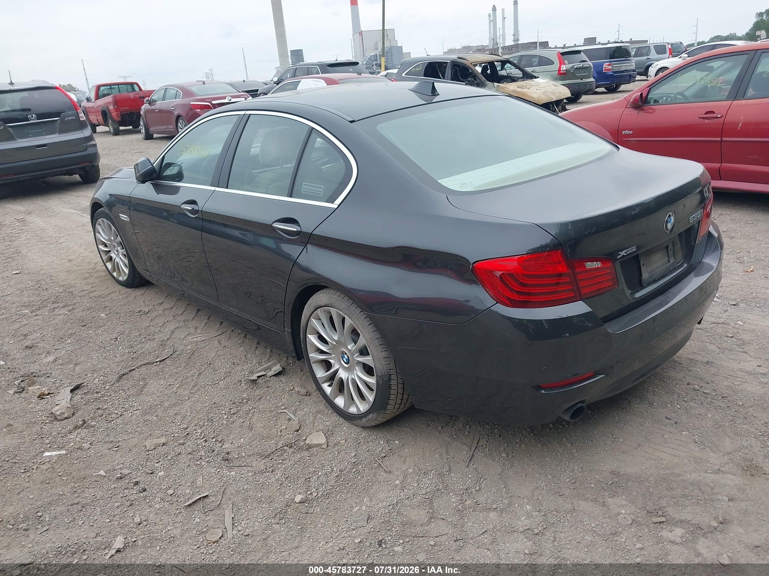 2014 Bmw 535i Xdrive Gray vin: WBA5B3C52ED538429