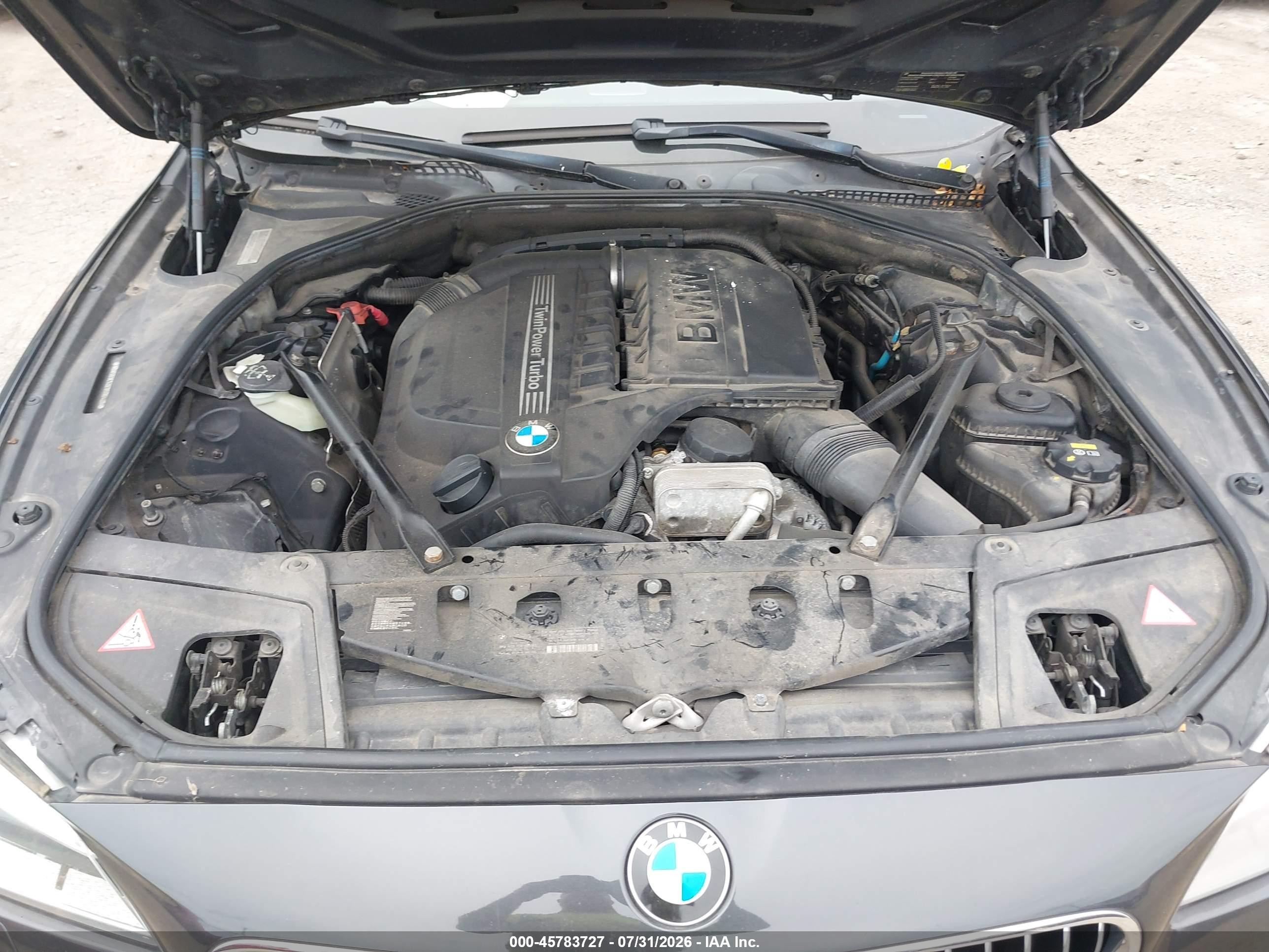 2014 Bmw 535i Xdrive Gray vin: WBA5B3C52ED538429