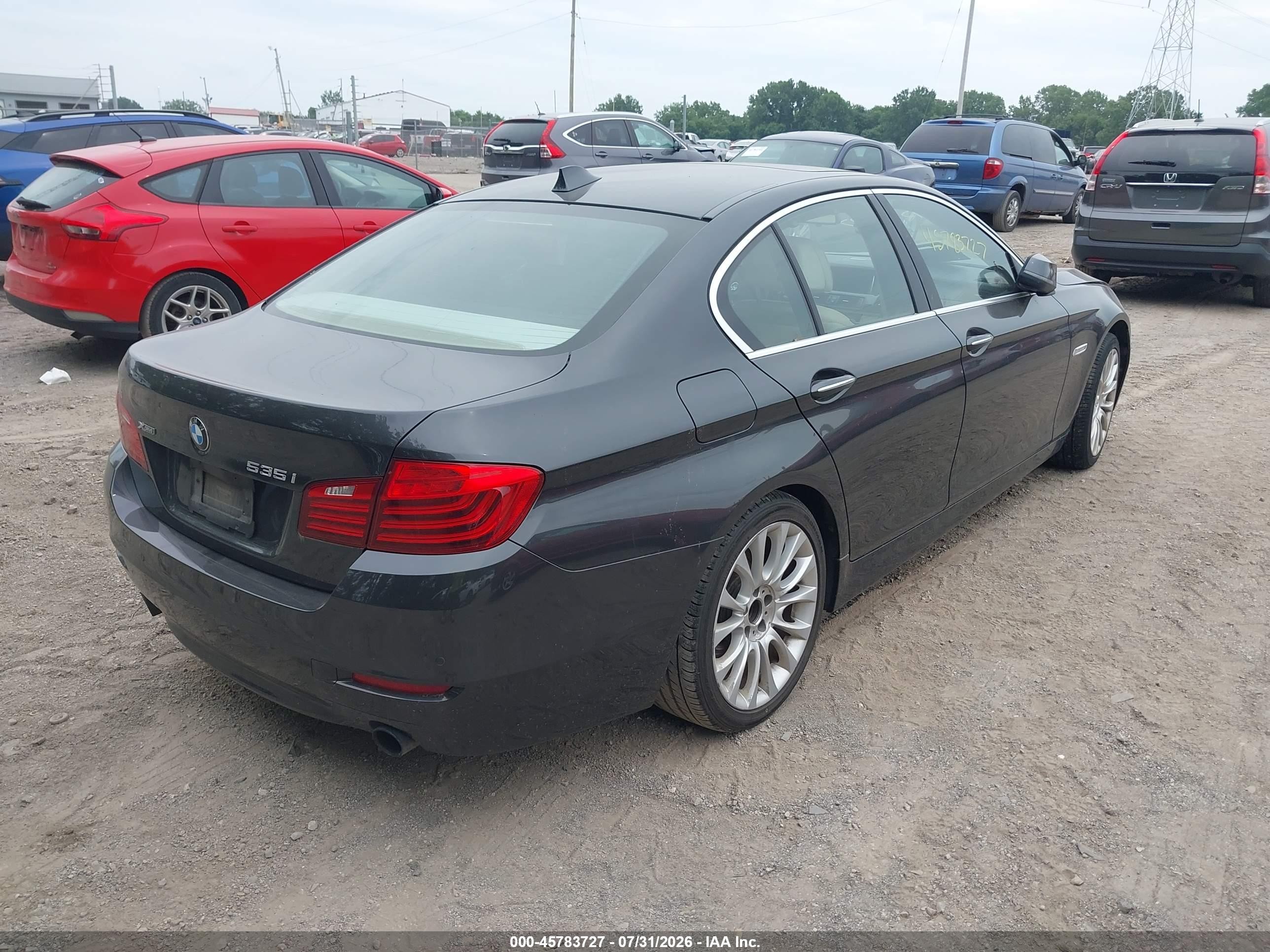 2014 Bmw 535i Xdrive Gray vin: WBA5B3C52ED538429