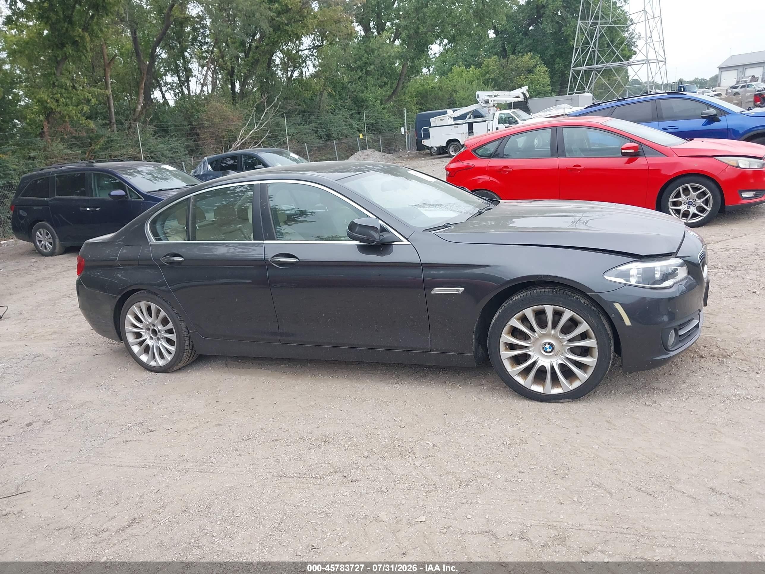 2014 Bmw 535i Xdrive Gray vin: WBA5B3C52ED538429