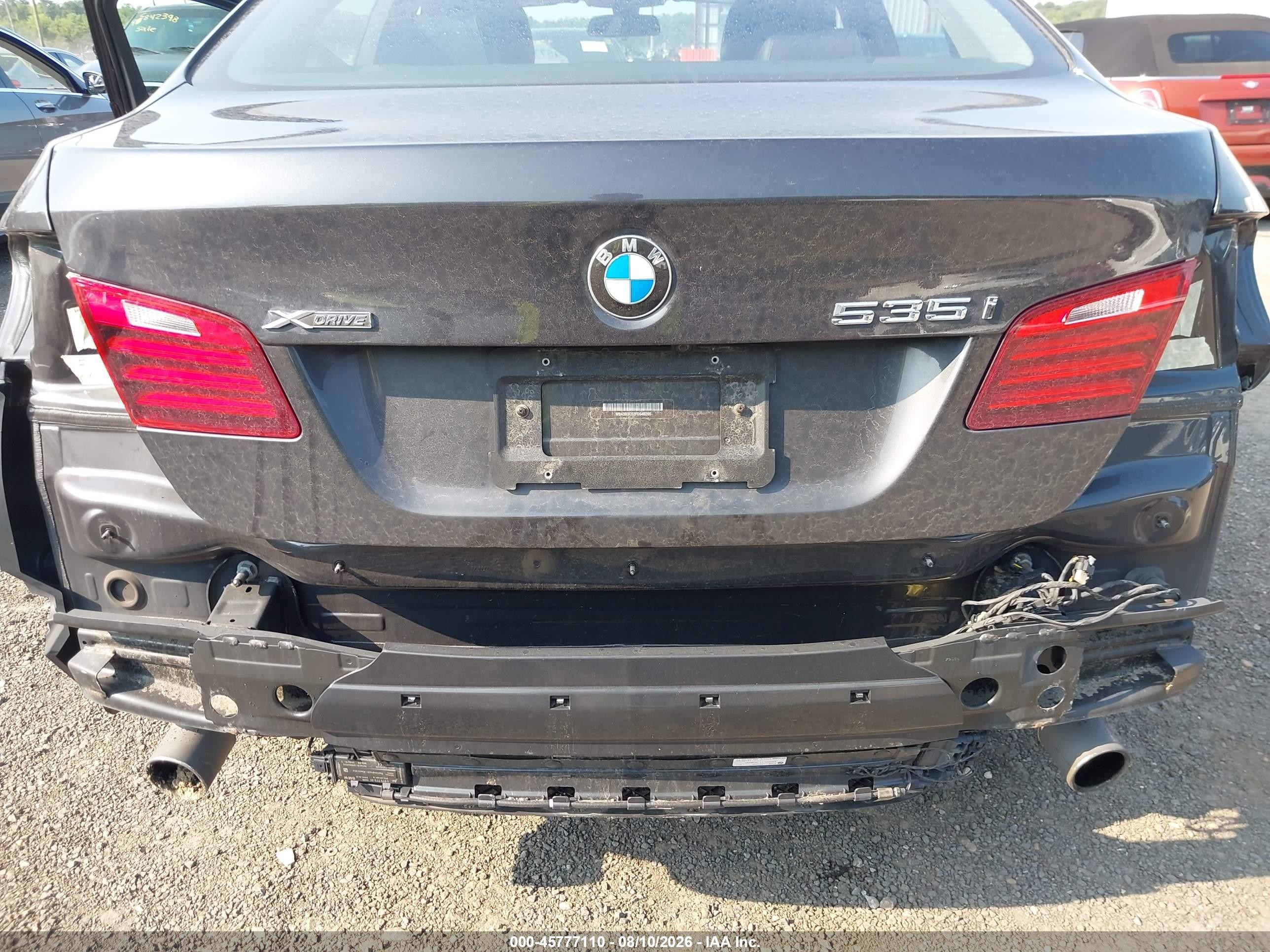 2015 Bmw 535i Xdrive Gray vin: WBA5B3C52FD548265