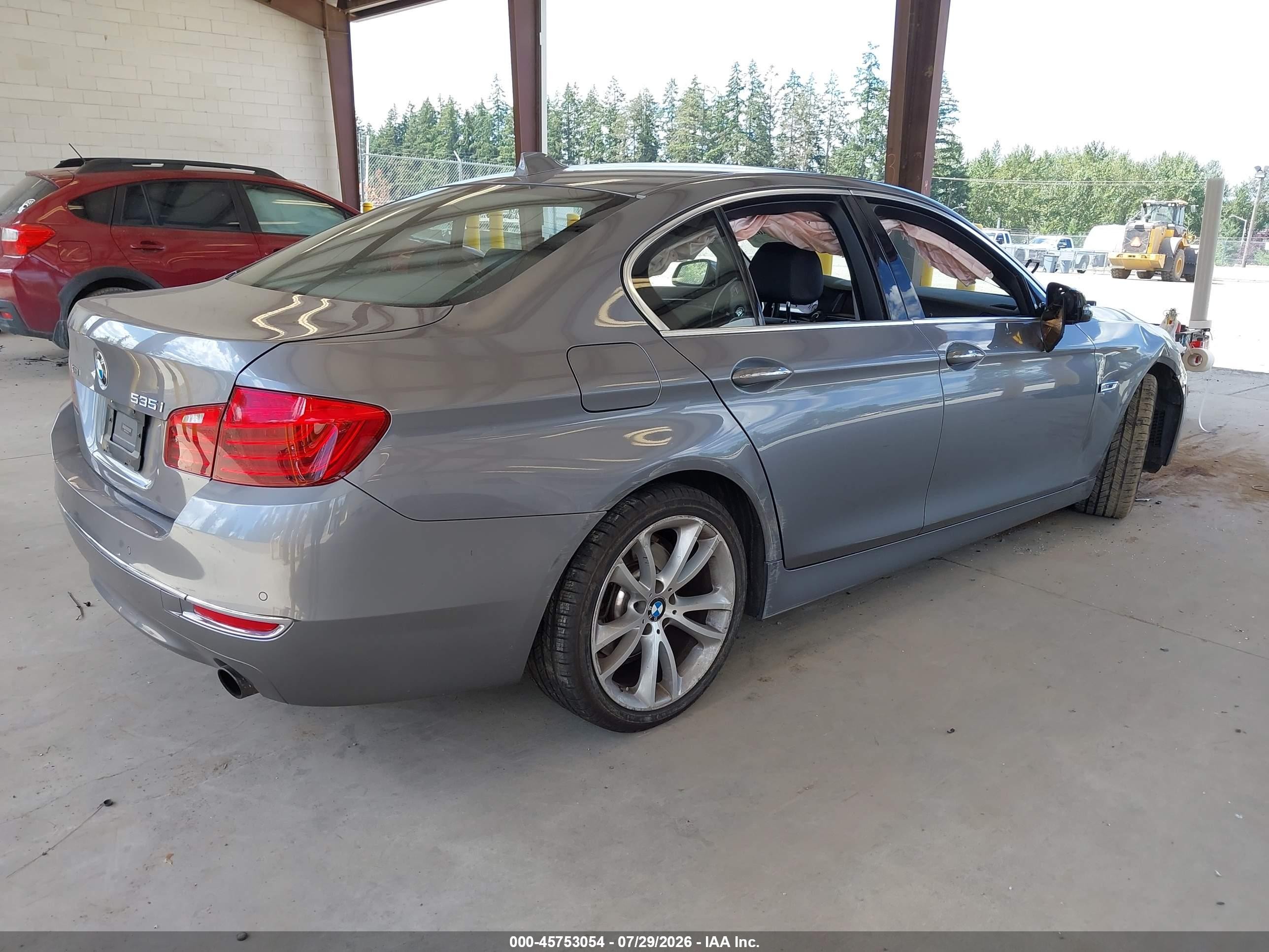 2014 Bmw 535i Xdrive Gray vin: WBA5B3C53ED530680
