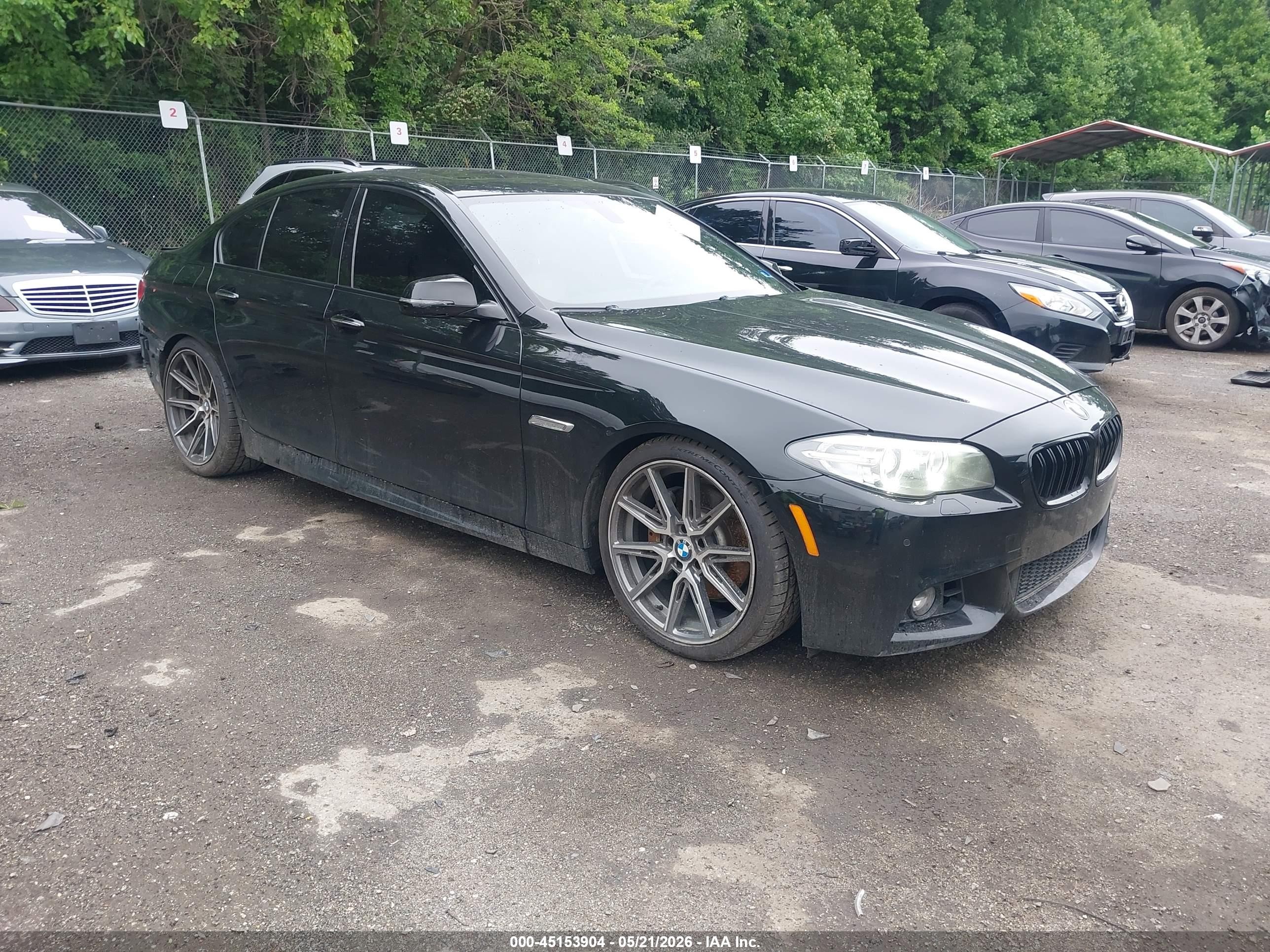 2015 Bmw 535i Xdrive Black vin: WBA5B3C53FD541728