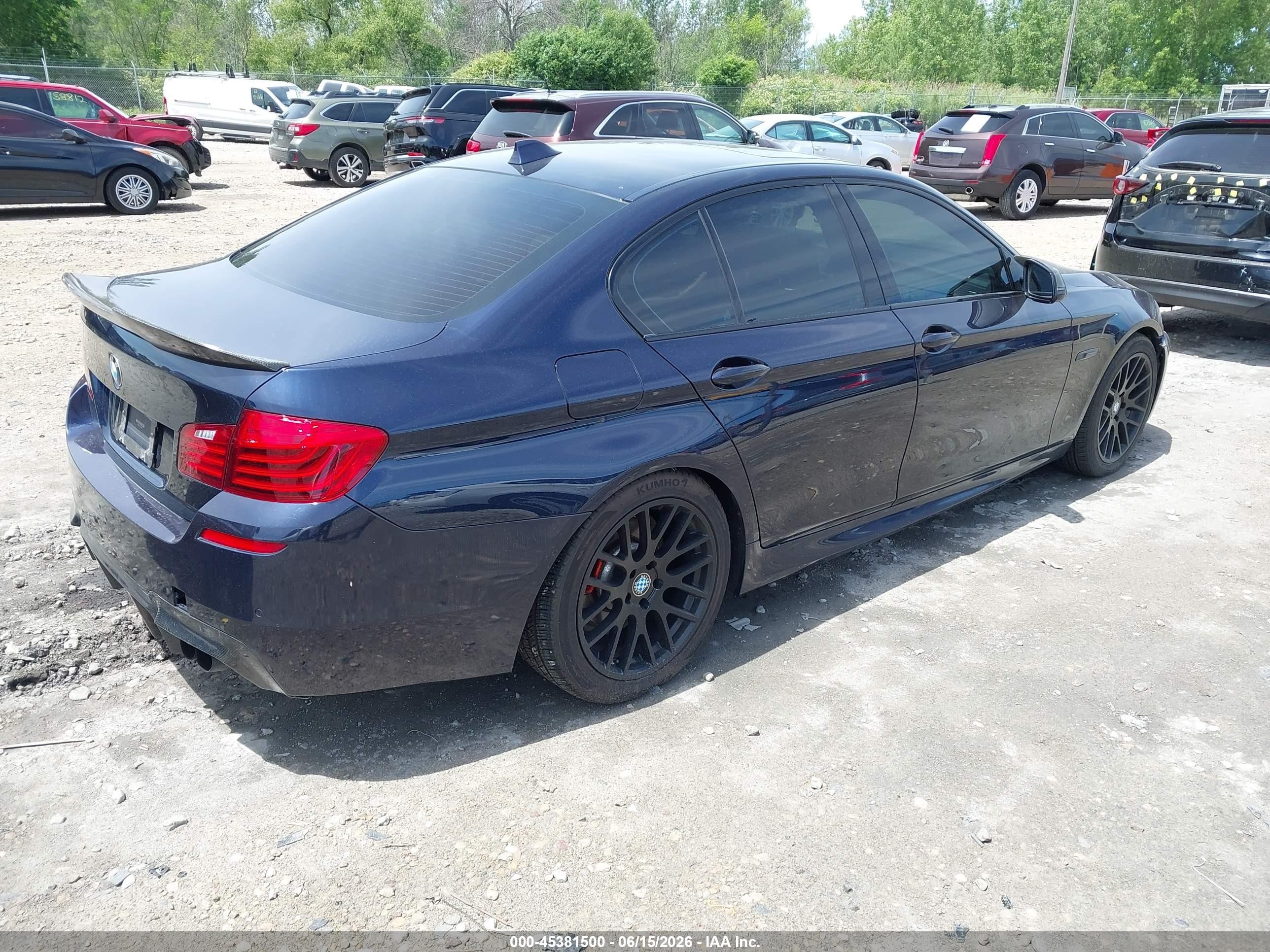 2015 Bmw 535i Xdrive Blue vin: WBA5B3C53FD544483