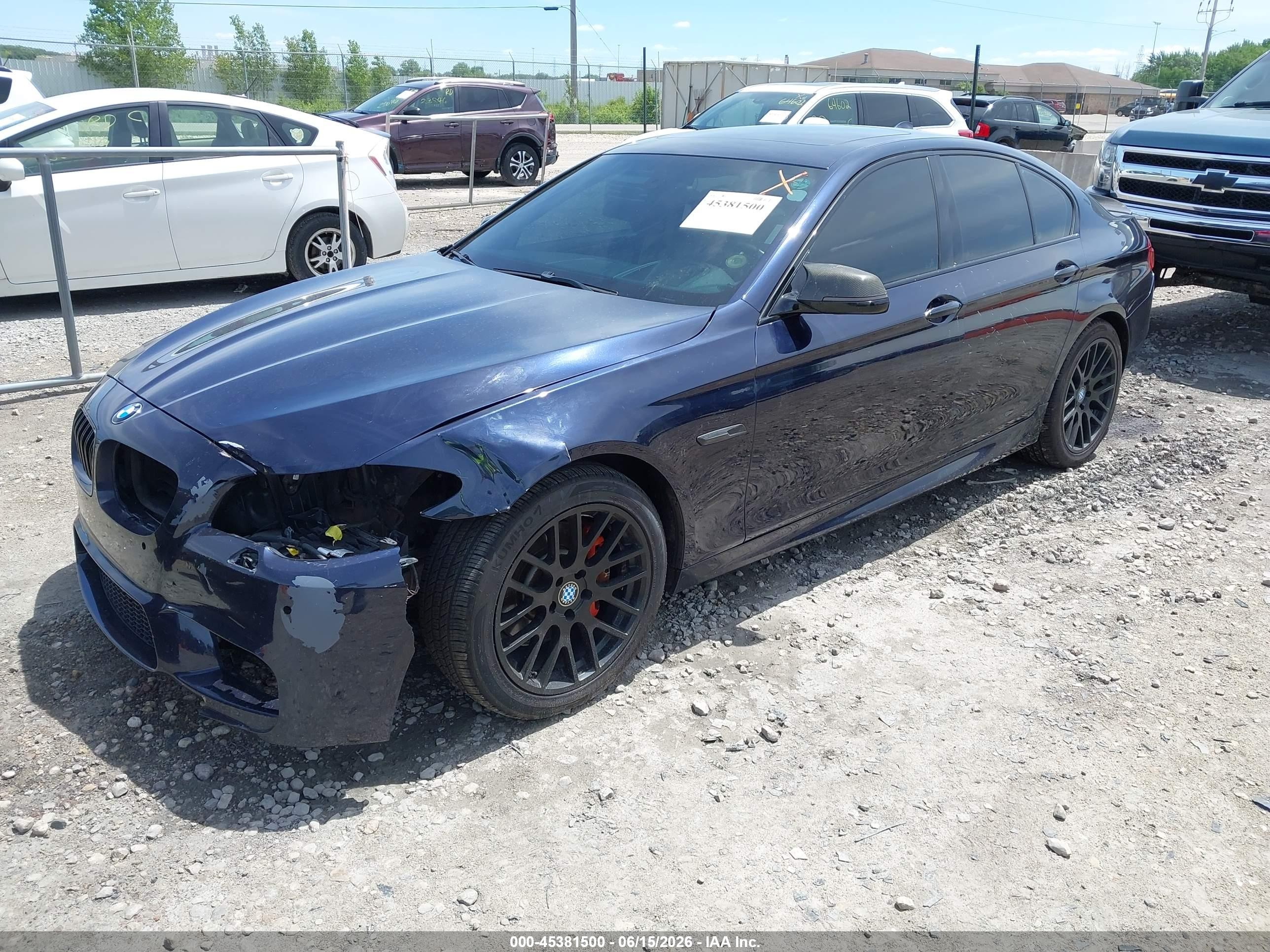 2015 Bmw 535i Xdrive Blue vin: WBA5B3C53FD544483