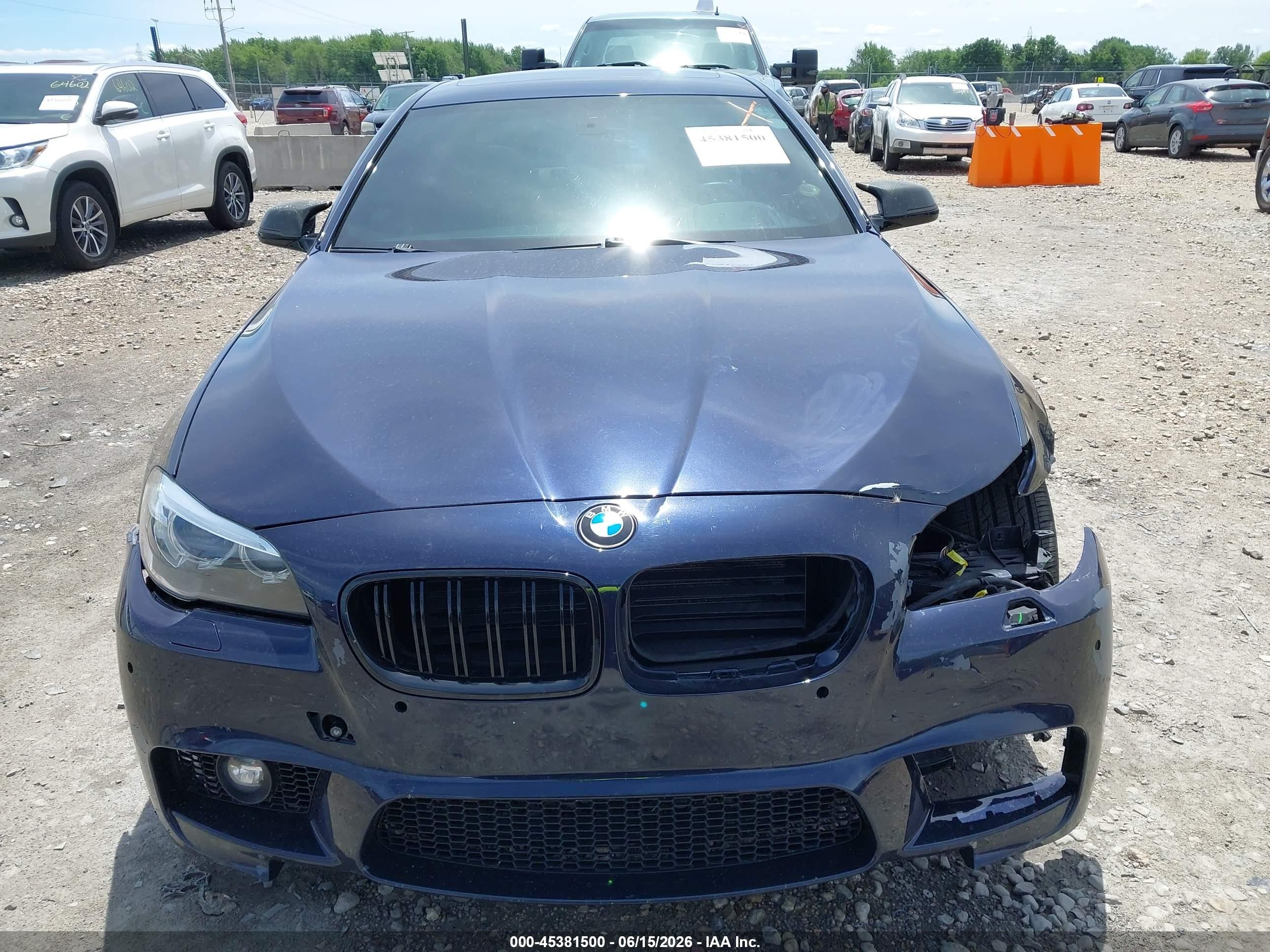 2015 Bmw 535i Xdrive Blue vin: WBA5B3C53FD544483