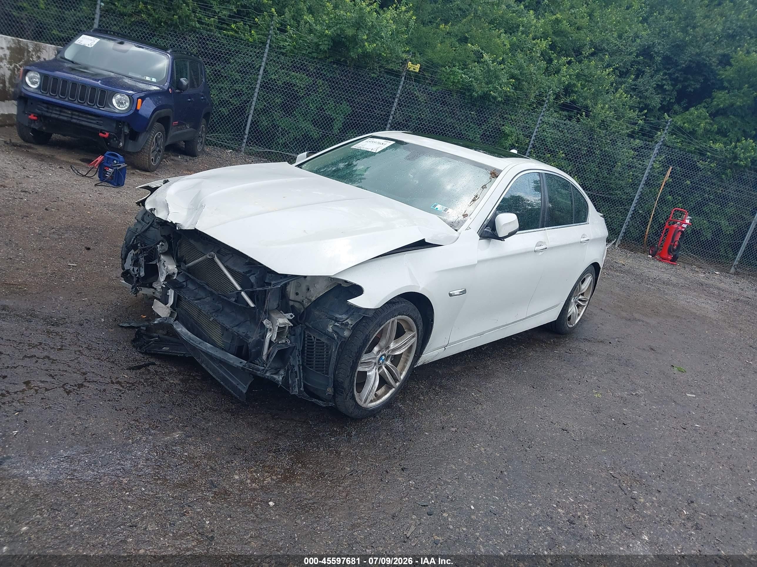 2014 Bmw 535i Xdrive White vin: WBA5B3C54ED534284