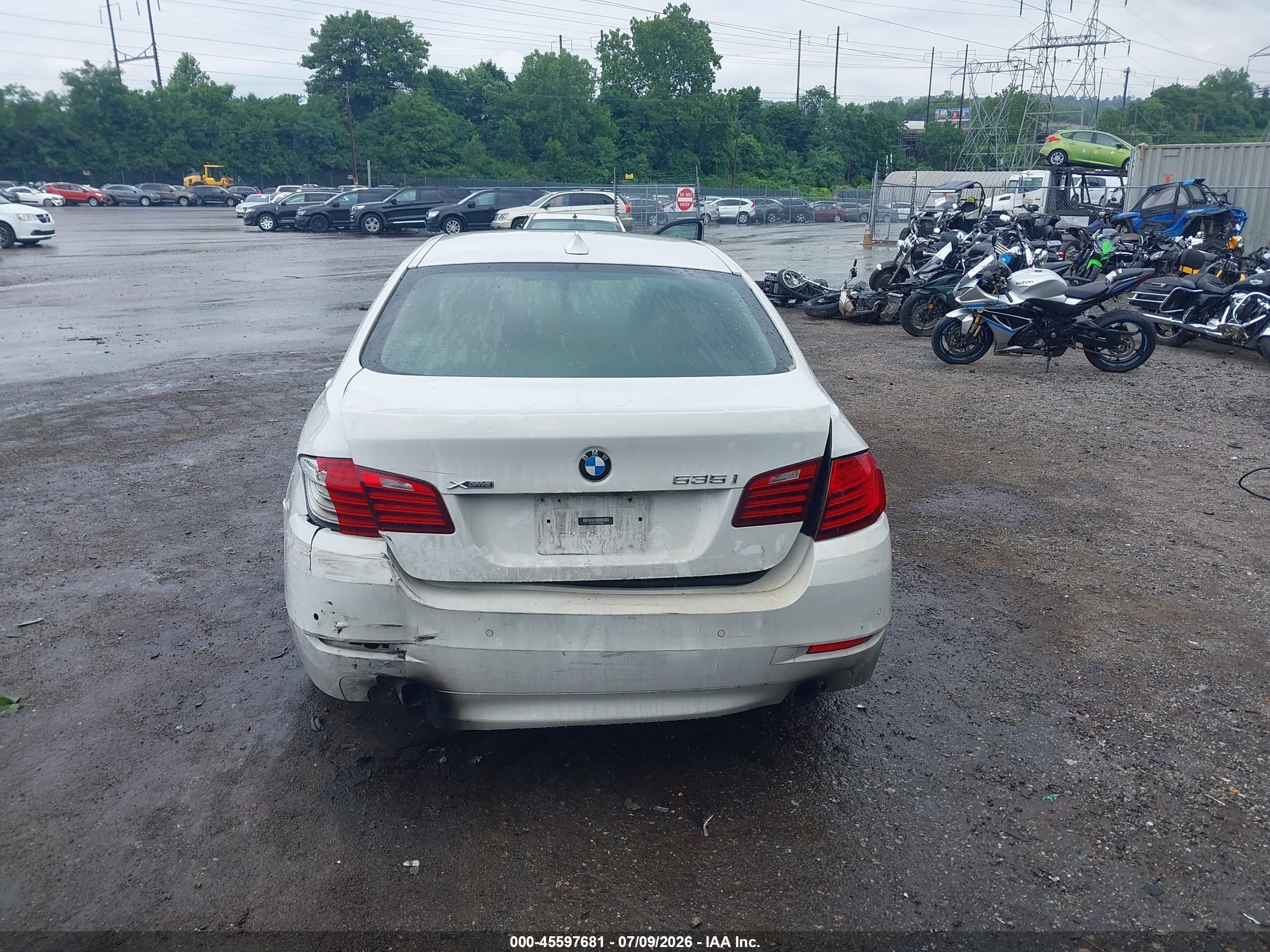 2014 Bmw 535i Xdrive White vin: WBA5B3C54ED534284