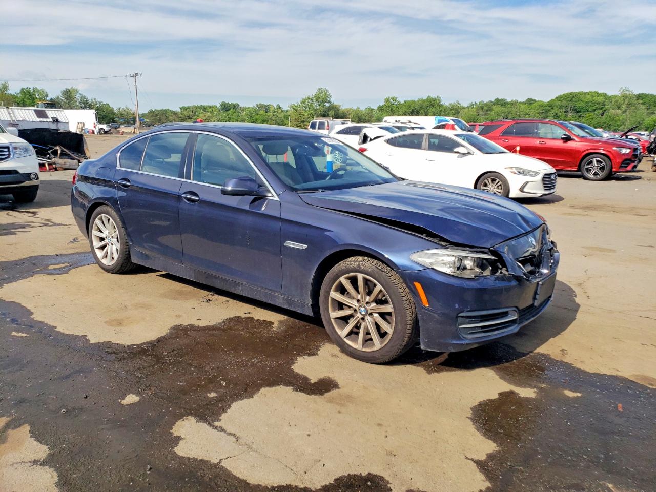 2014 Bmw 535 Xi Blue vin: WBA5B3C54ED535709