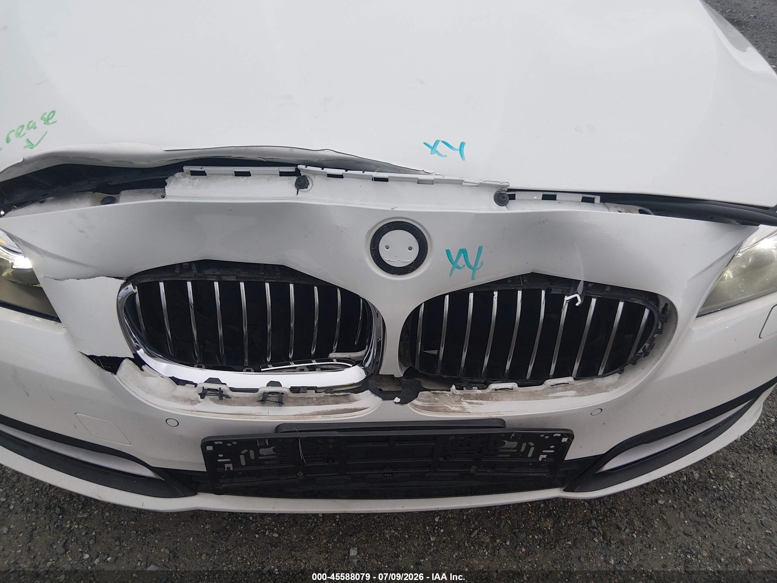 2014 Bmw 535i Xdrive White vin: WBA5B3C54ED537721