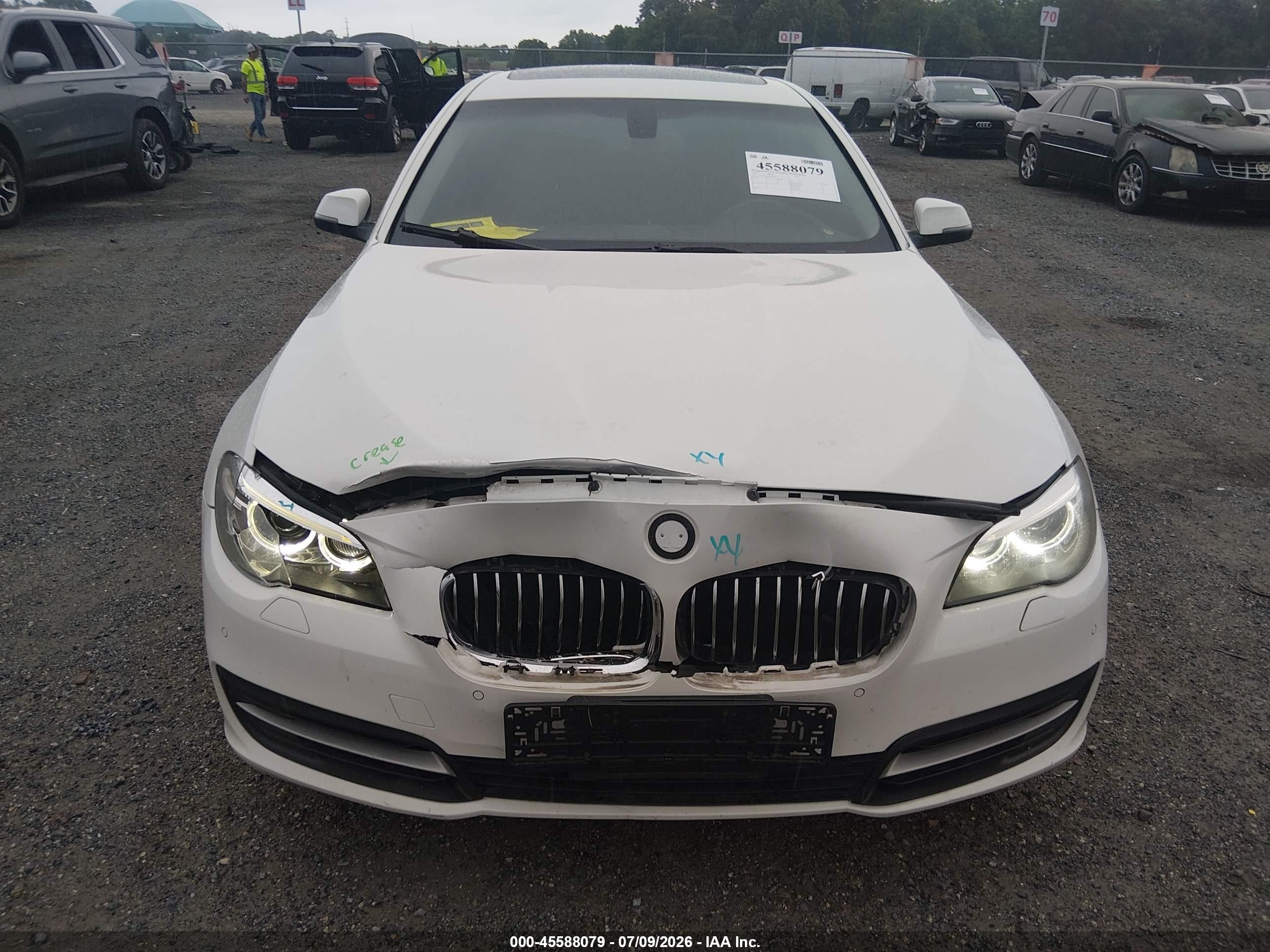 2014 Bmw 535i Xdrive White vin: WBA5B3C54ED537721