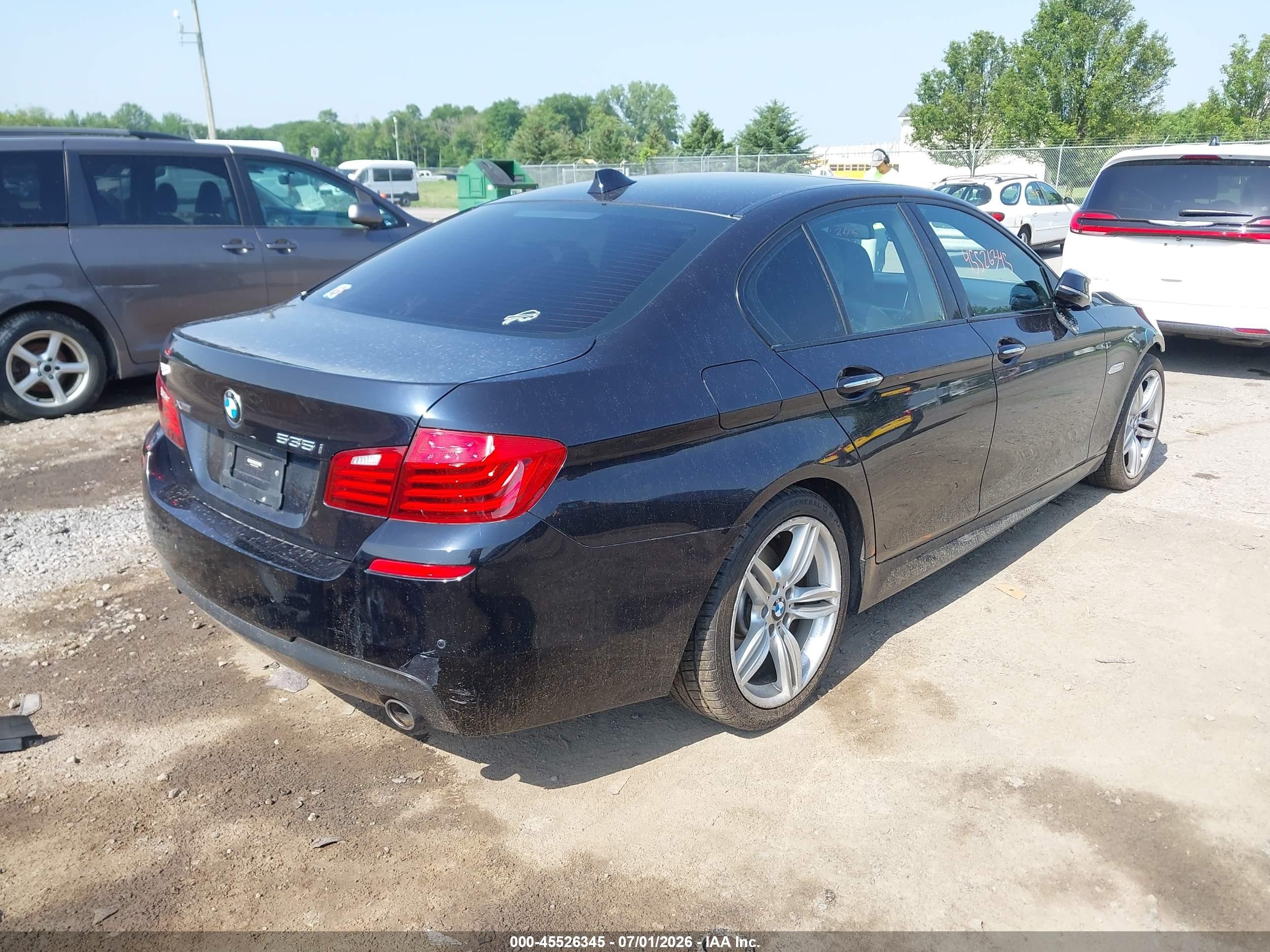 2015 Bmw 535i Xdrive Black vin: WBA5B3C54FD542239