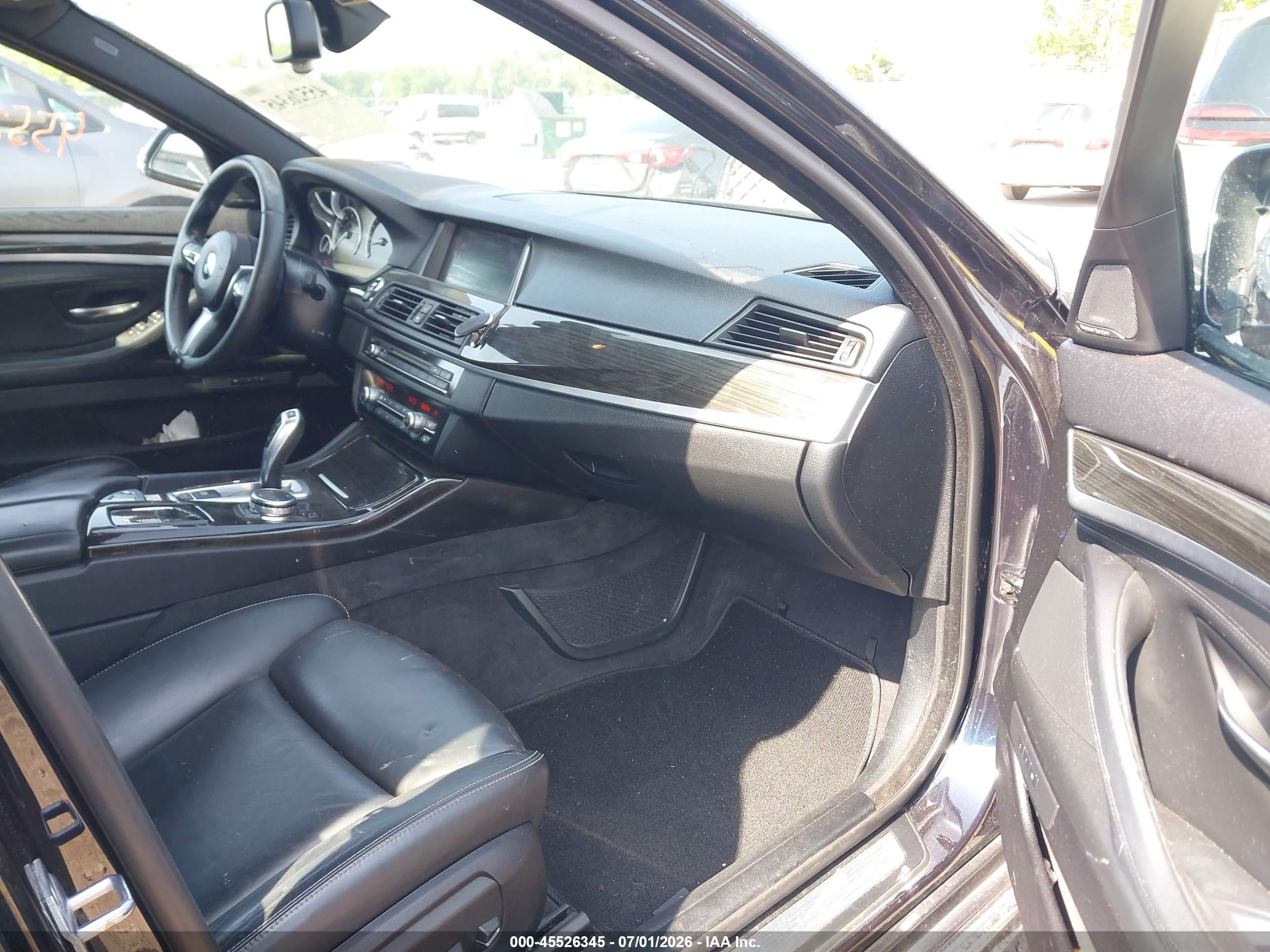 2015 Bmw 535i Xdrive Black vin: WBA5B3C54FD542239