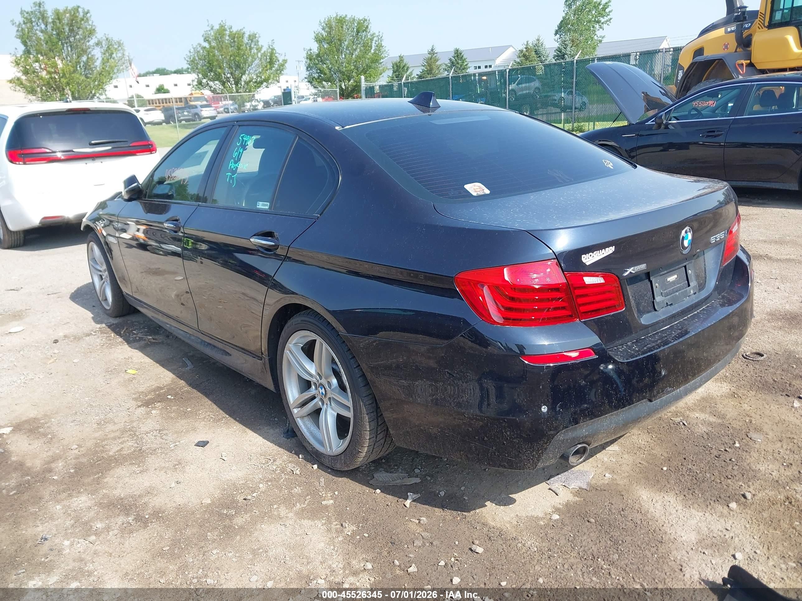 2015 Bmw 535i Xdrive Black vin: WBA5B3C54FD542239