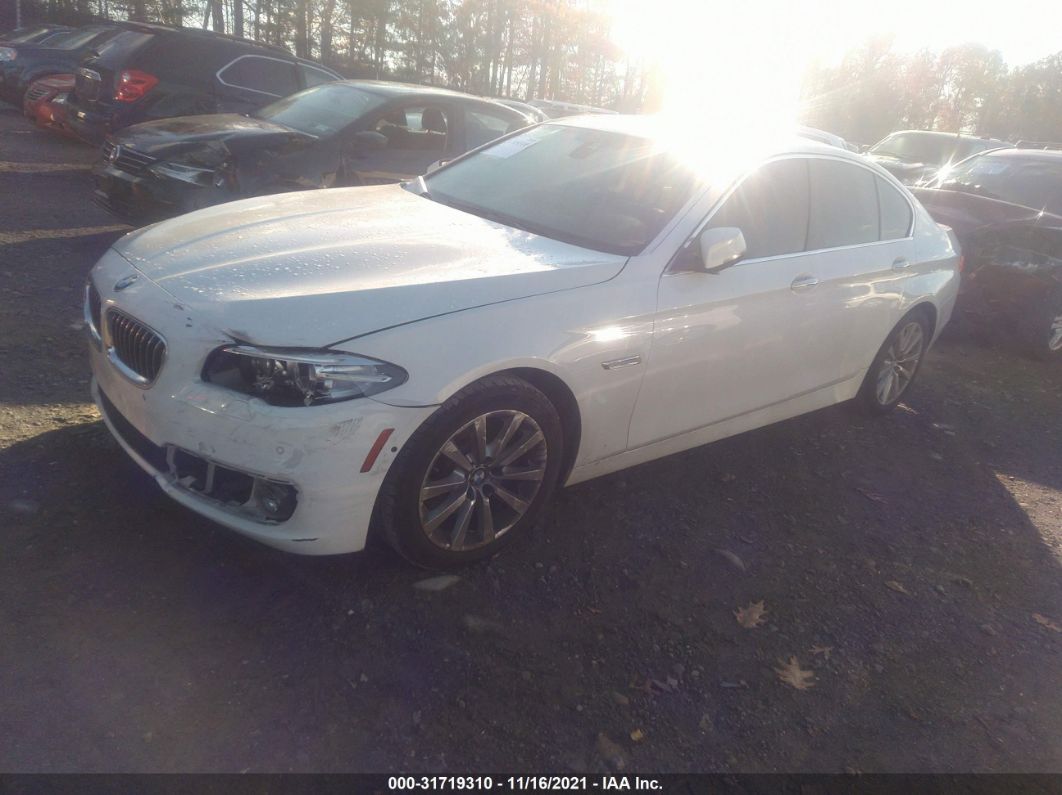 2016 Bmw 5 Series 535i Xdrive White vin: WBA5B3C54GG256102