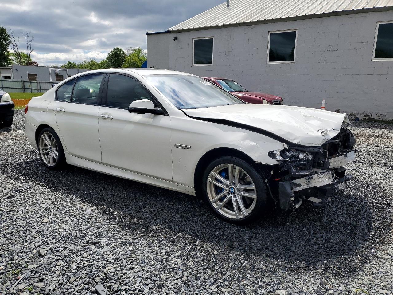 2015 Bmw 535 Xi White vin: WBA5B3C55FD546929