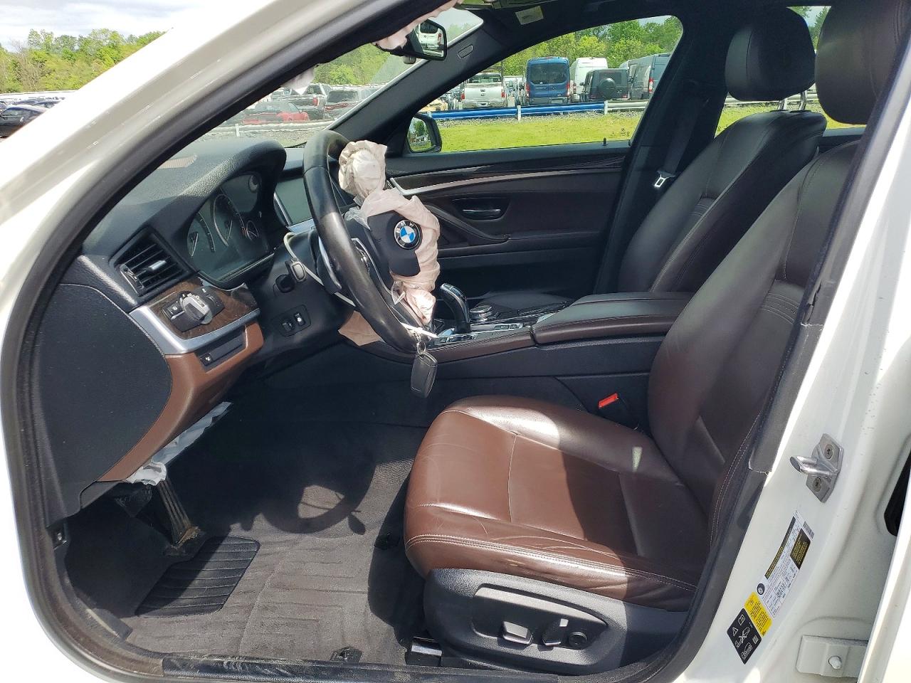 2015 Bmw 535 Xi White vin: WBA5B3C55FD546929