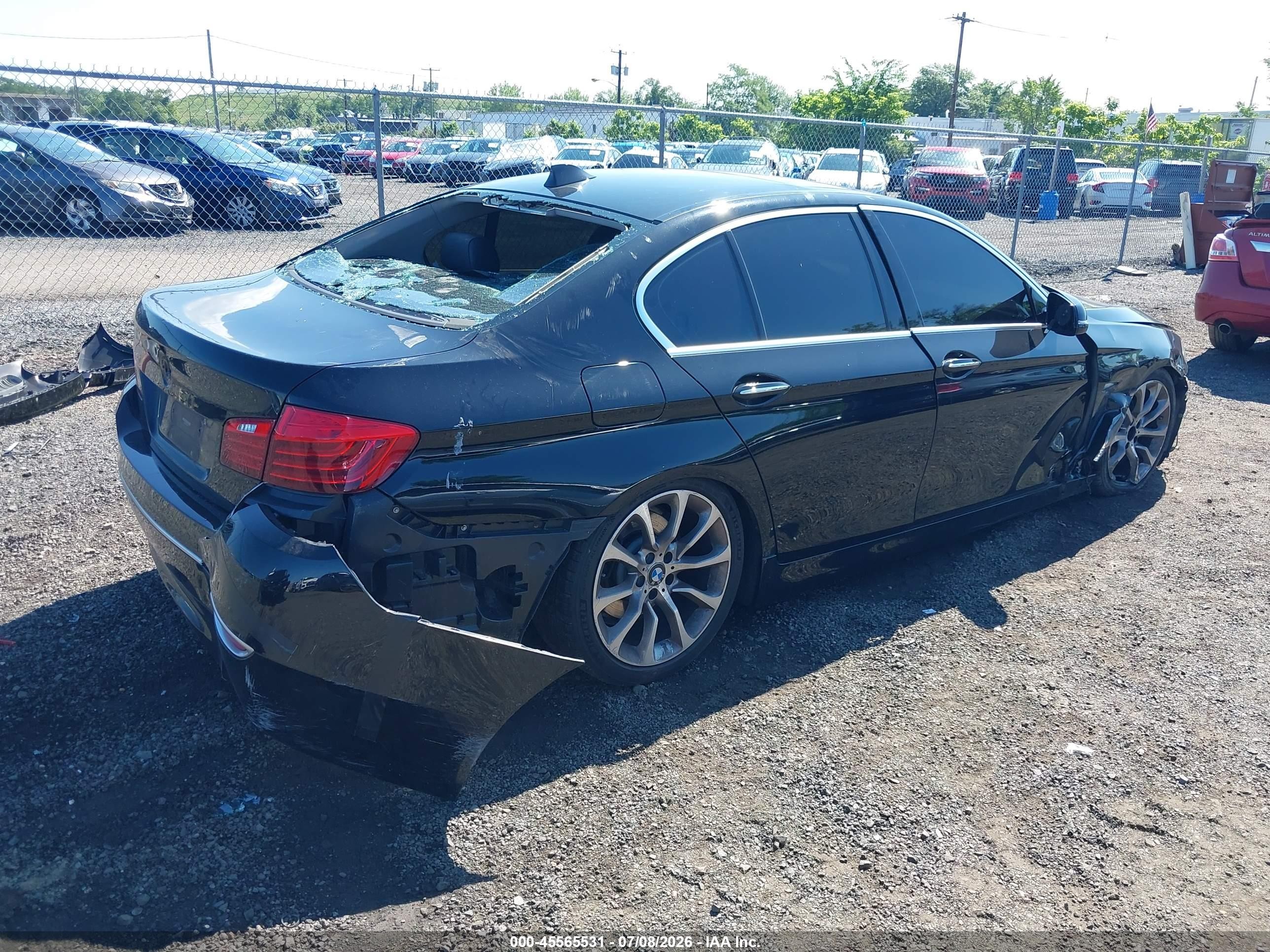 2014 Bmw 535i Xdrive Black vin: WBA5B3C56ED537350