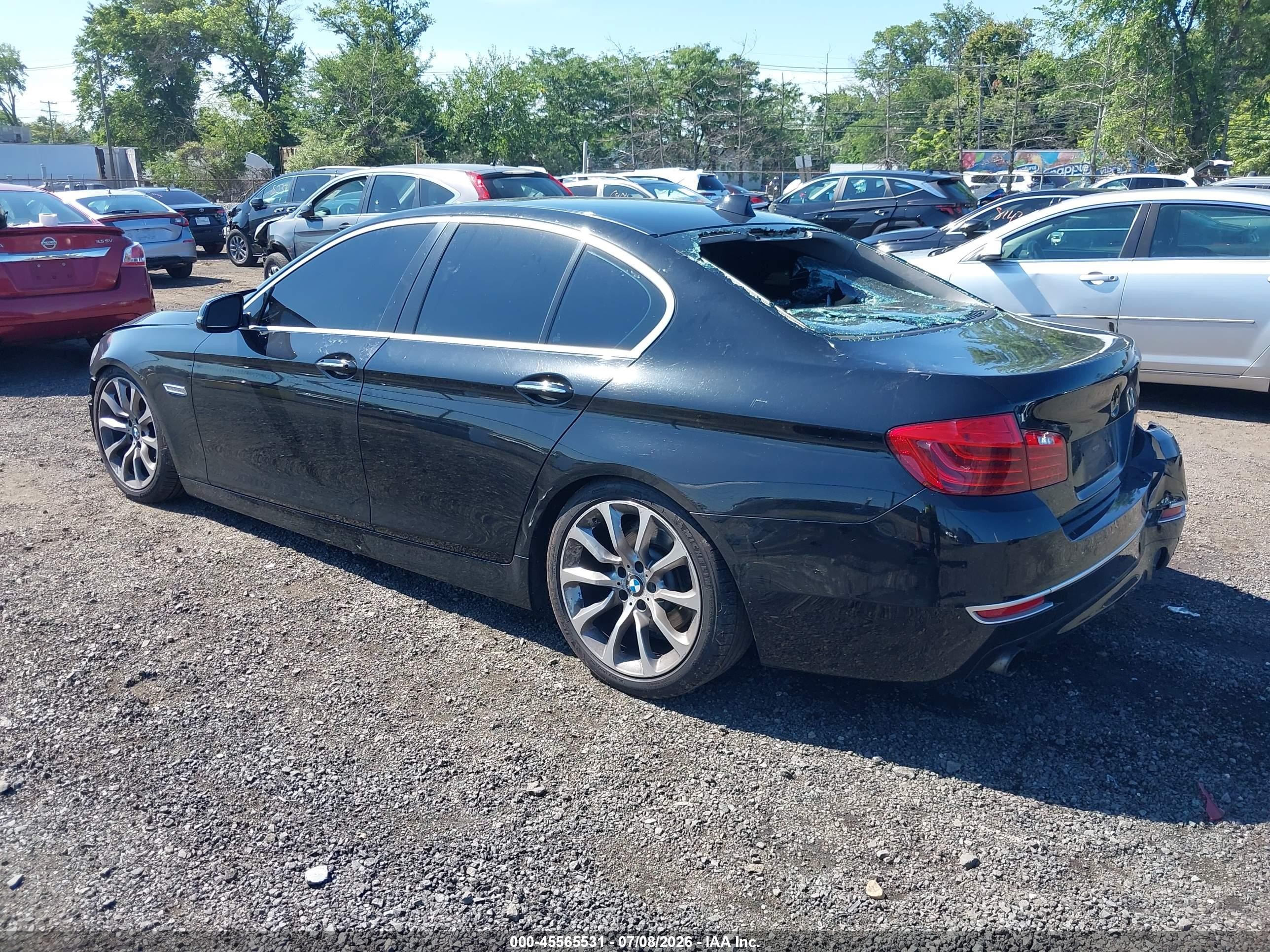 2014 Bmw 535i Xdrive Black vin: WBA5B3C56ED537350