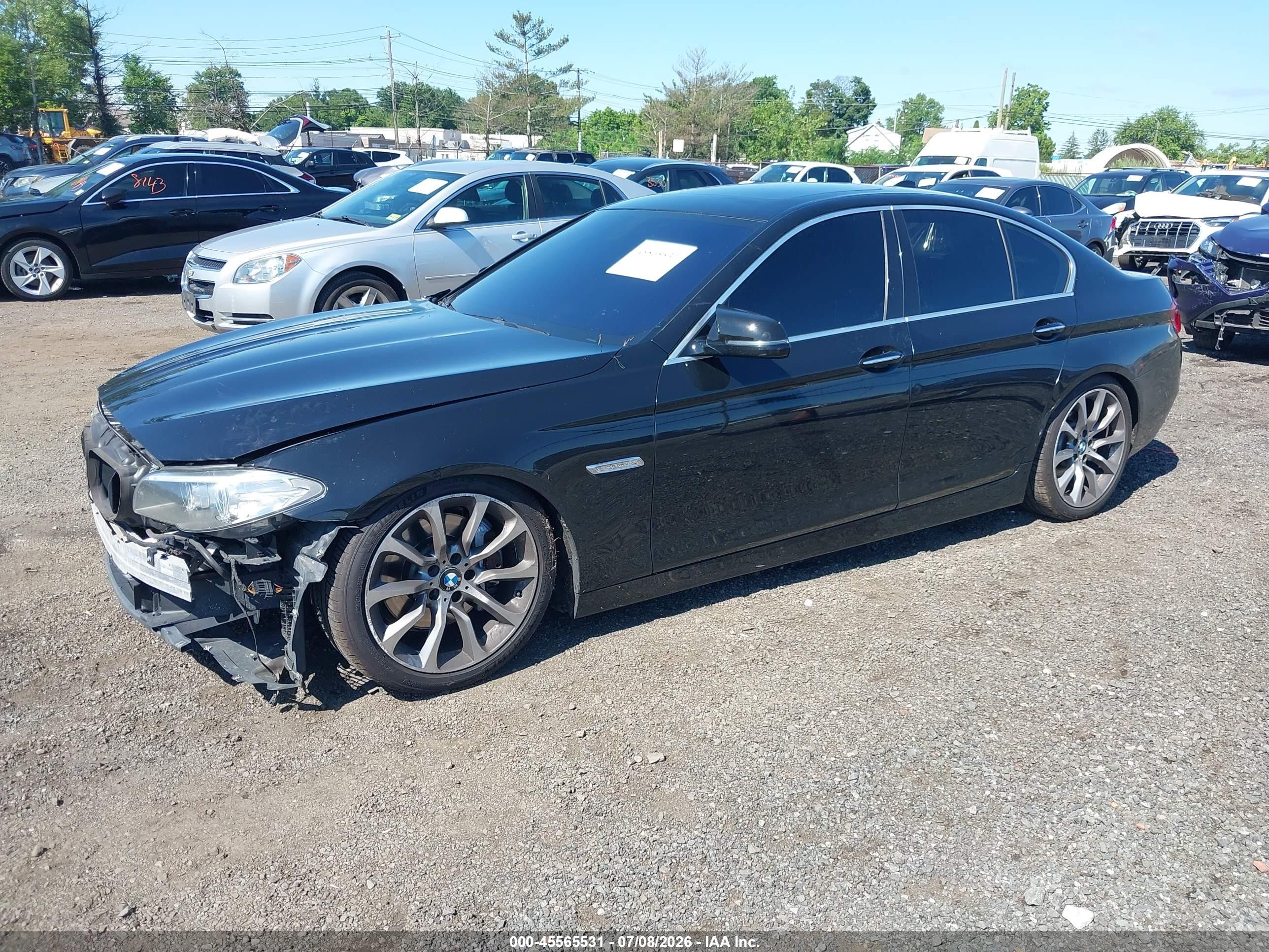 2014 Bmw 535i Xdrive Black vin: WBA5B3C56ED537350