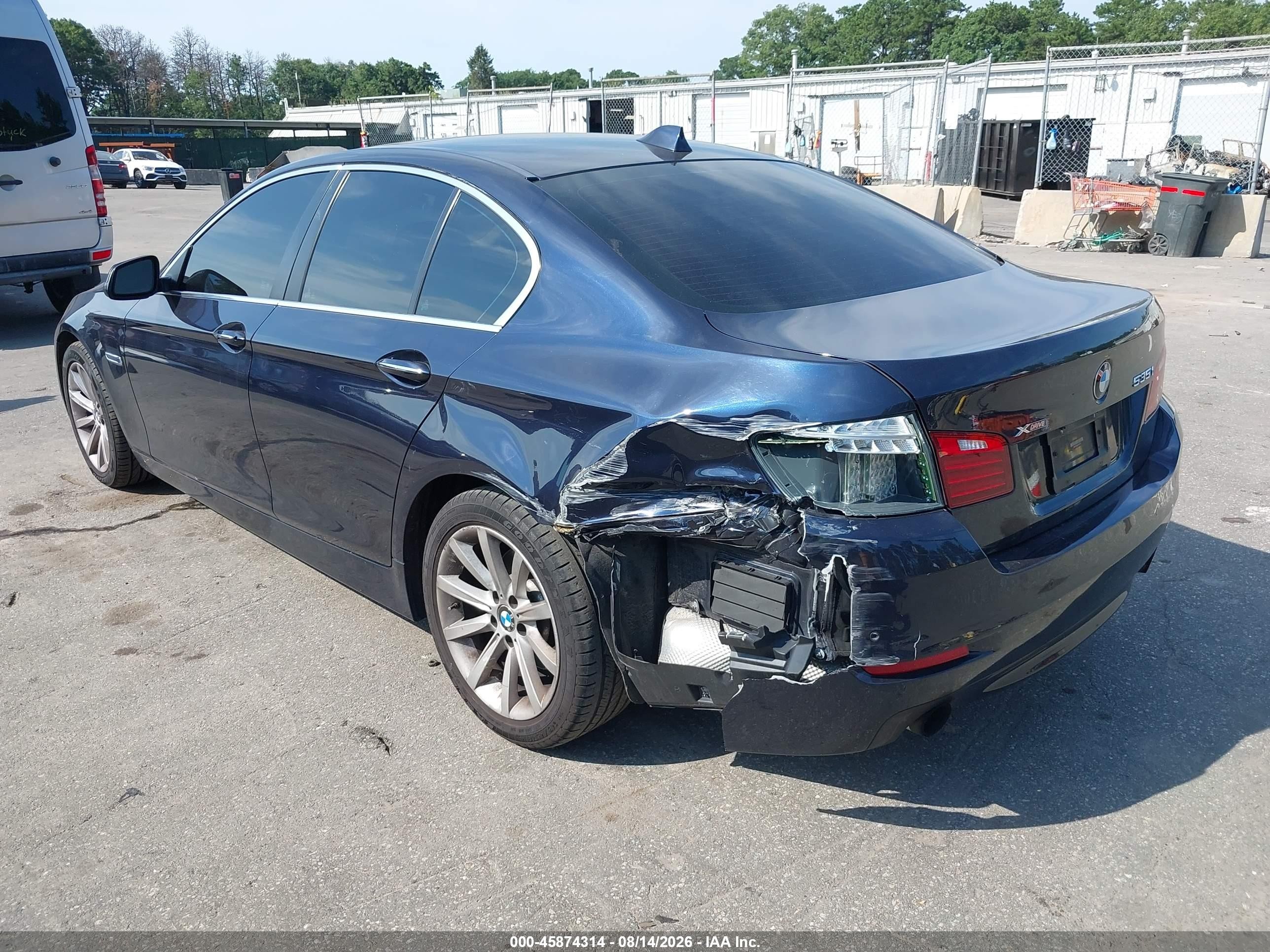 2014 Bmw 535i Xdrive Dark Blue vin: WBA5B3C56ED539793