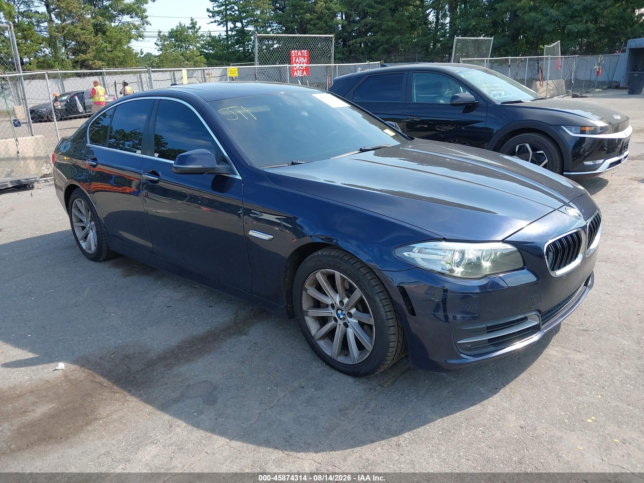 2014 Bmw 535i Xdrive Dark Blue vin: WBA5B3C56ED539793