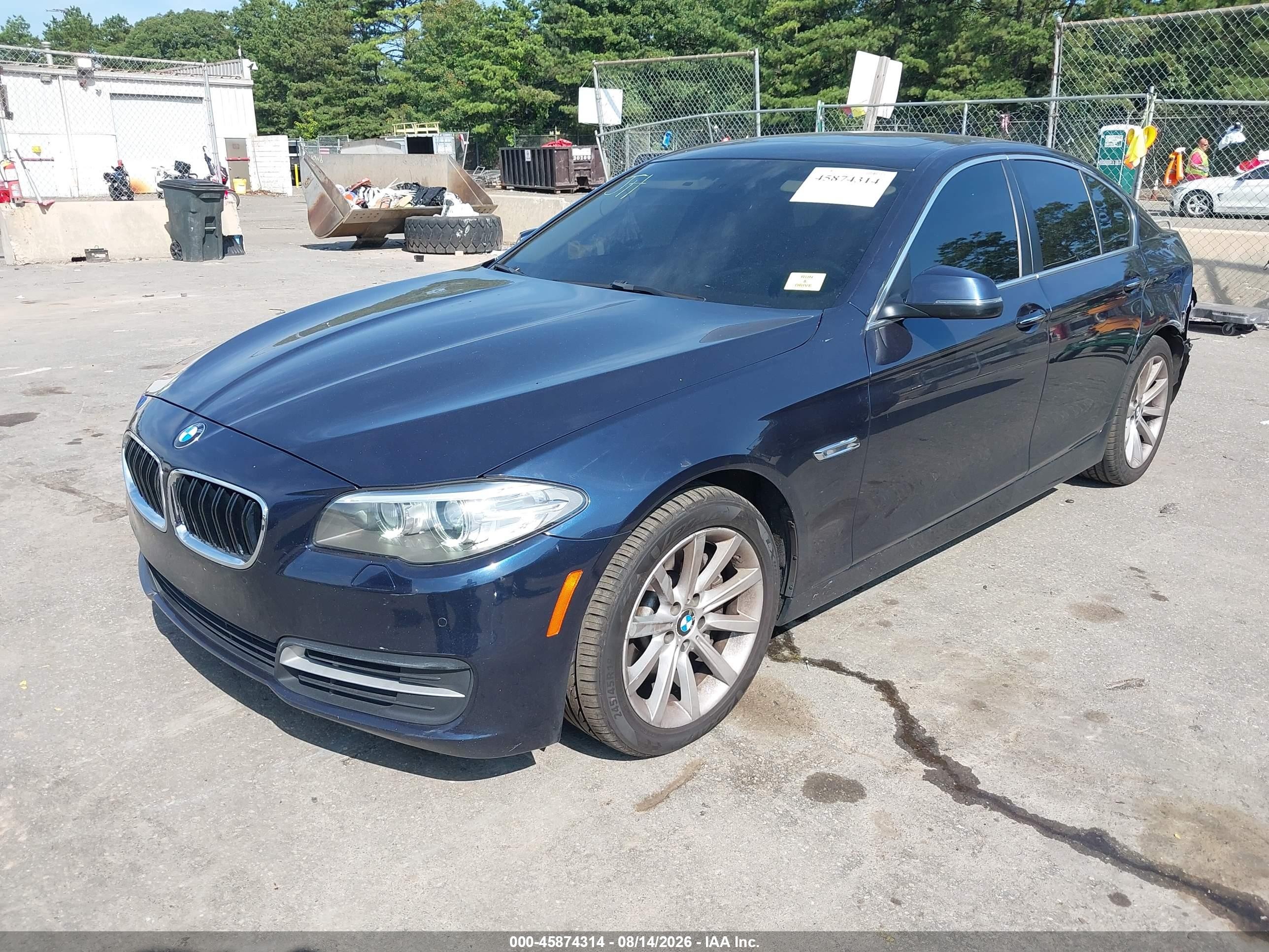 2014 Bmw 535i Xdrive Dark Blue vin: WBA5B3C56ED539793