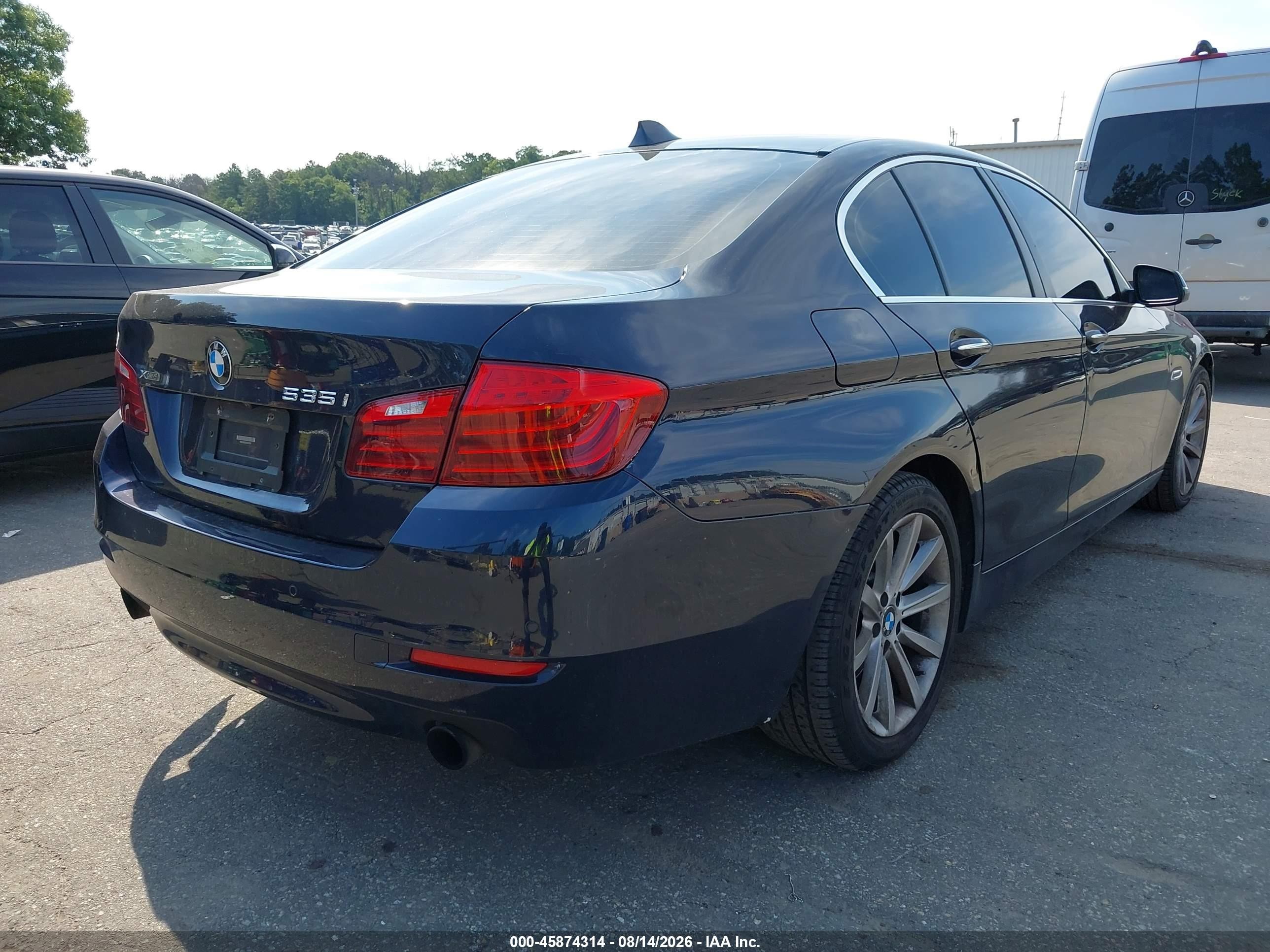 2014 Bmw 535i Xdrive Dark Blue vin: WBA5B3C56ED539793