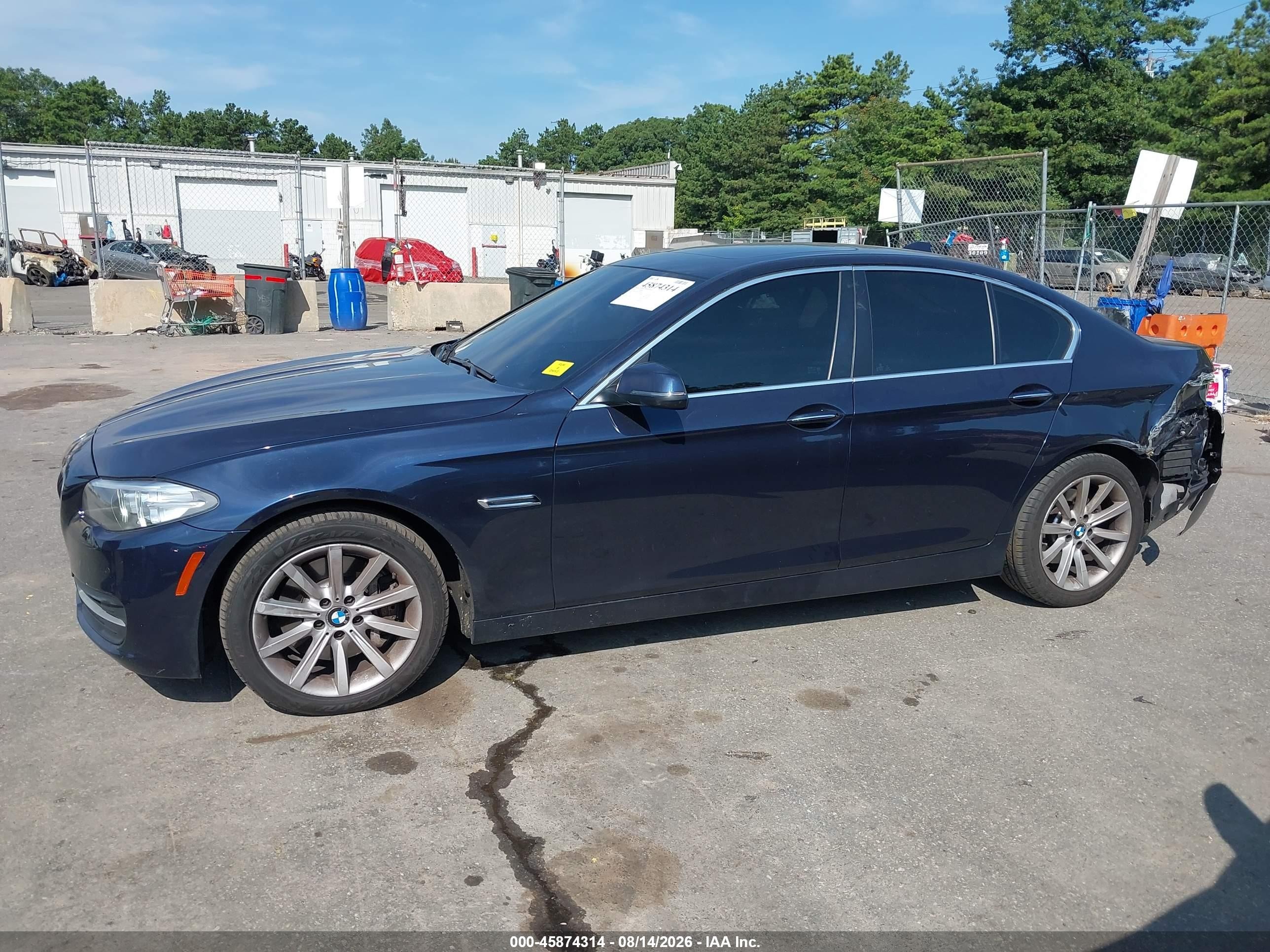2014 Bmw 535i Xdrive Dark Blue vin: WBA5B3C56ED539793