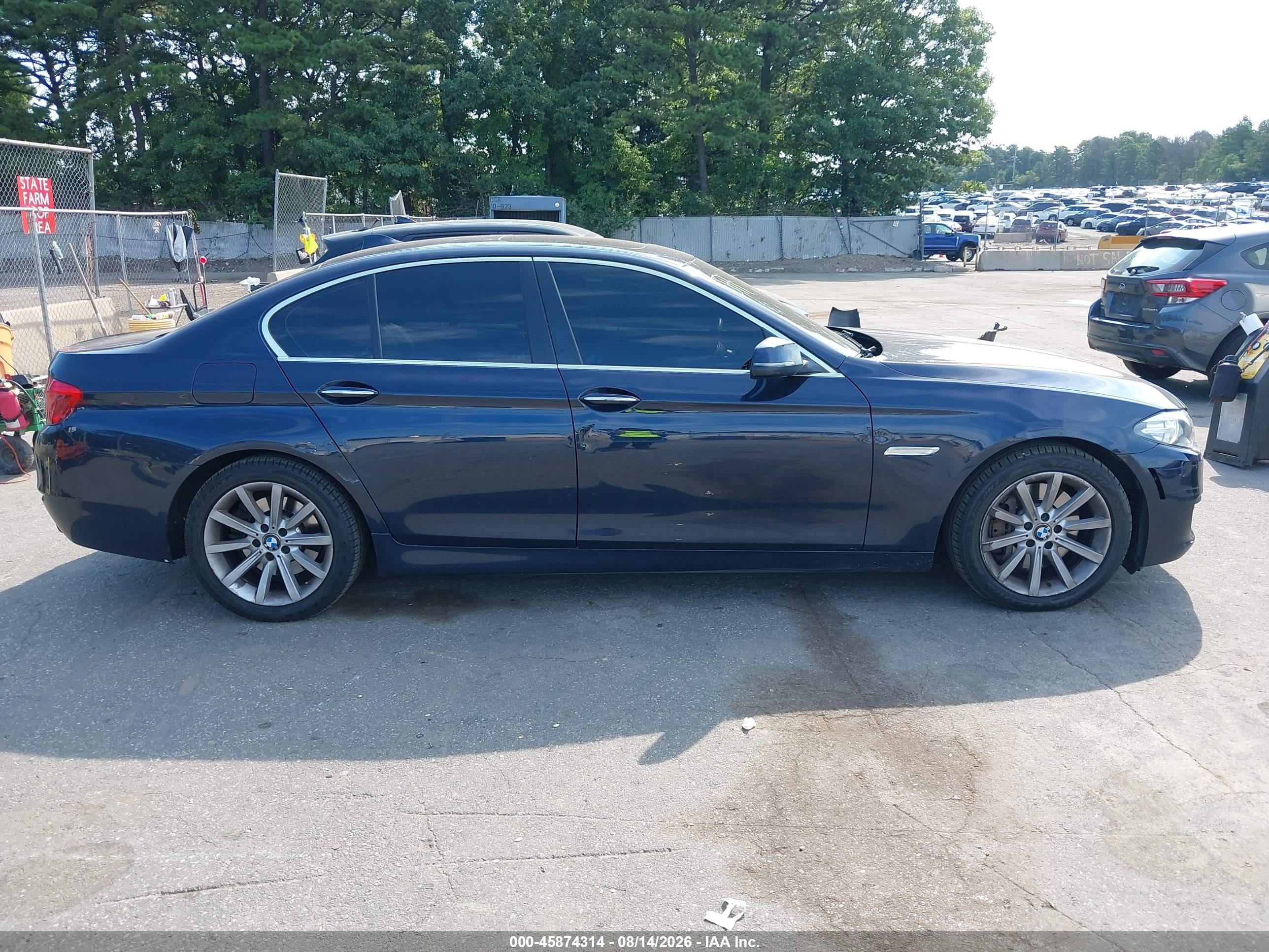 2014 Bmw 535i Xdrive Dark Blue vin: WBA5B3C56ED539793