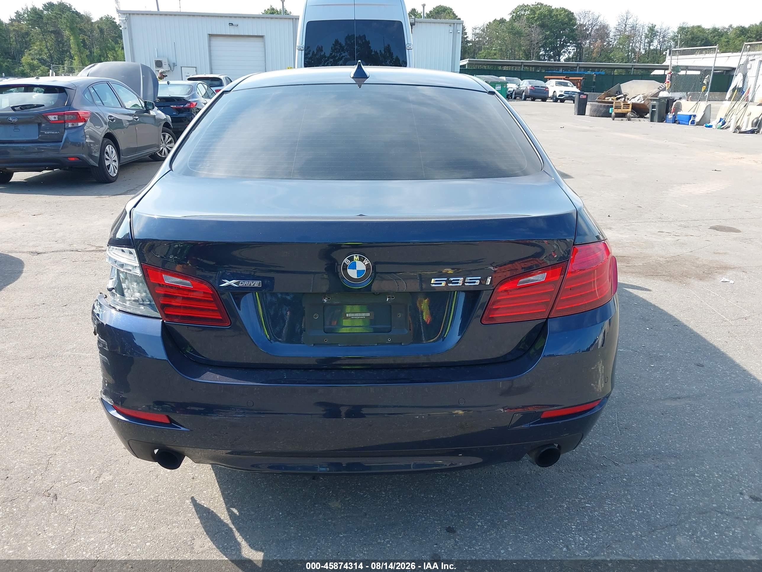 2014 Bmw 535i Xdrive Dark Blue vin: WBA5B3C56ED539793