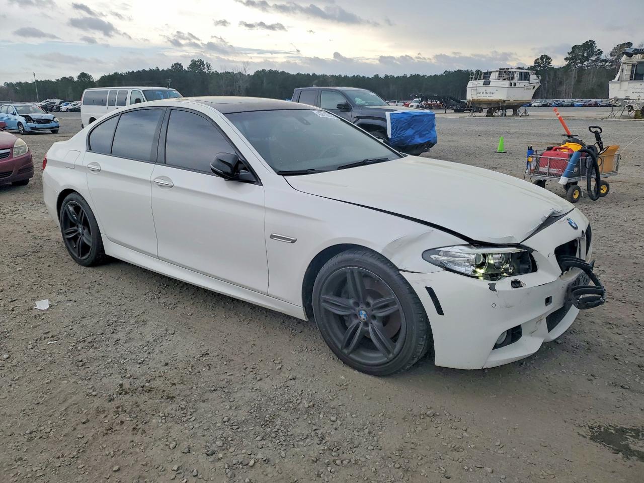 2015 Bmw 535 Xi White vin: WBA5B3C56FD542890