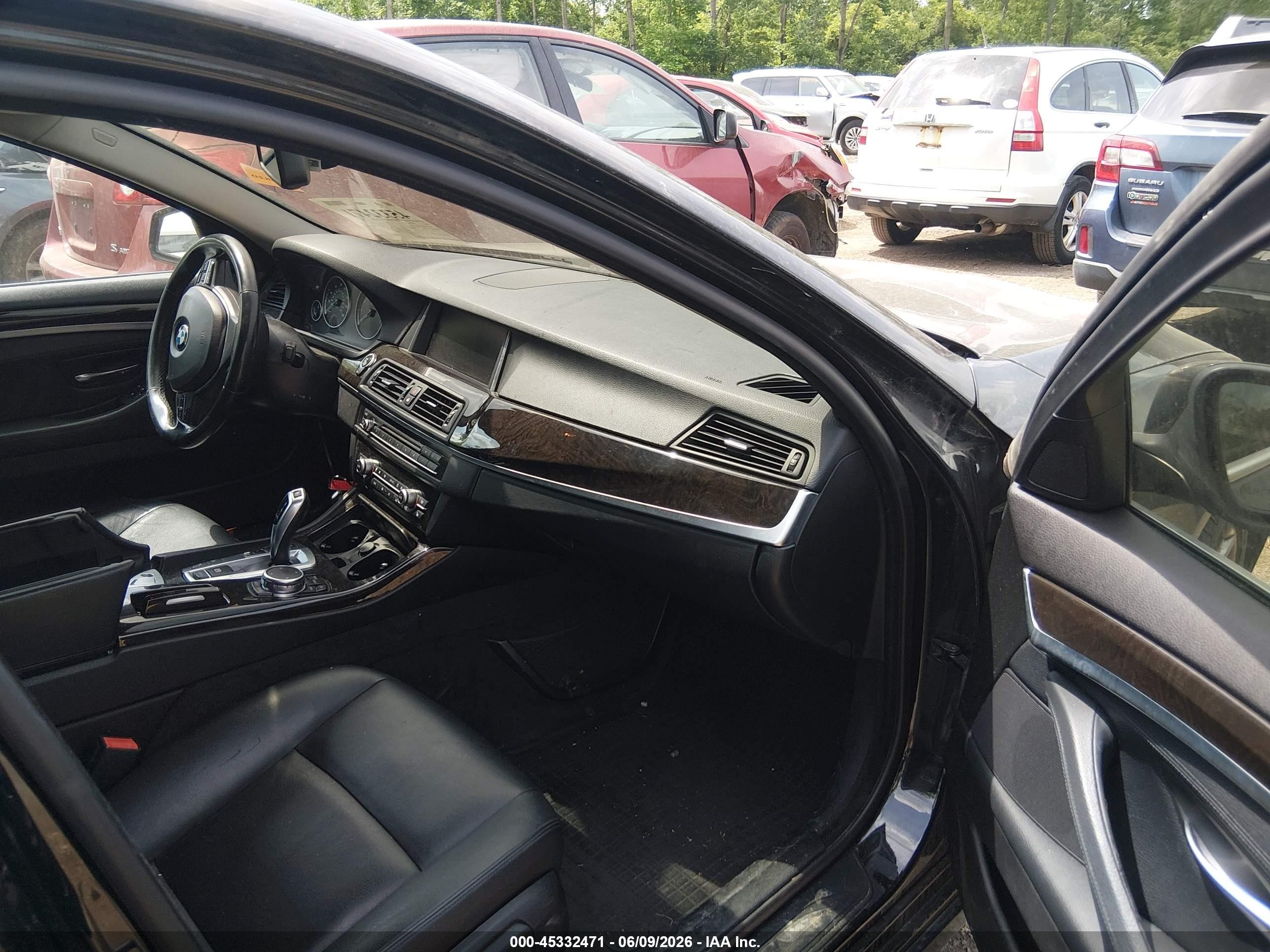 2015 Bmw 535i Xdrive Black vin: WBA5B3C56FD544719
